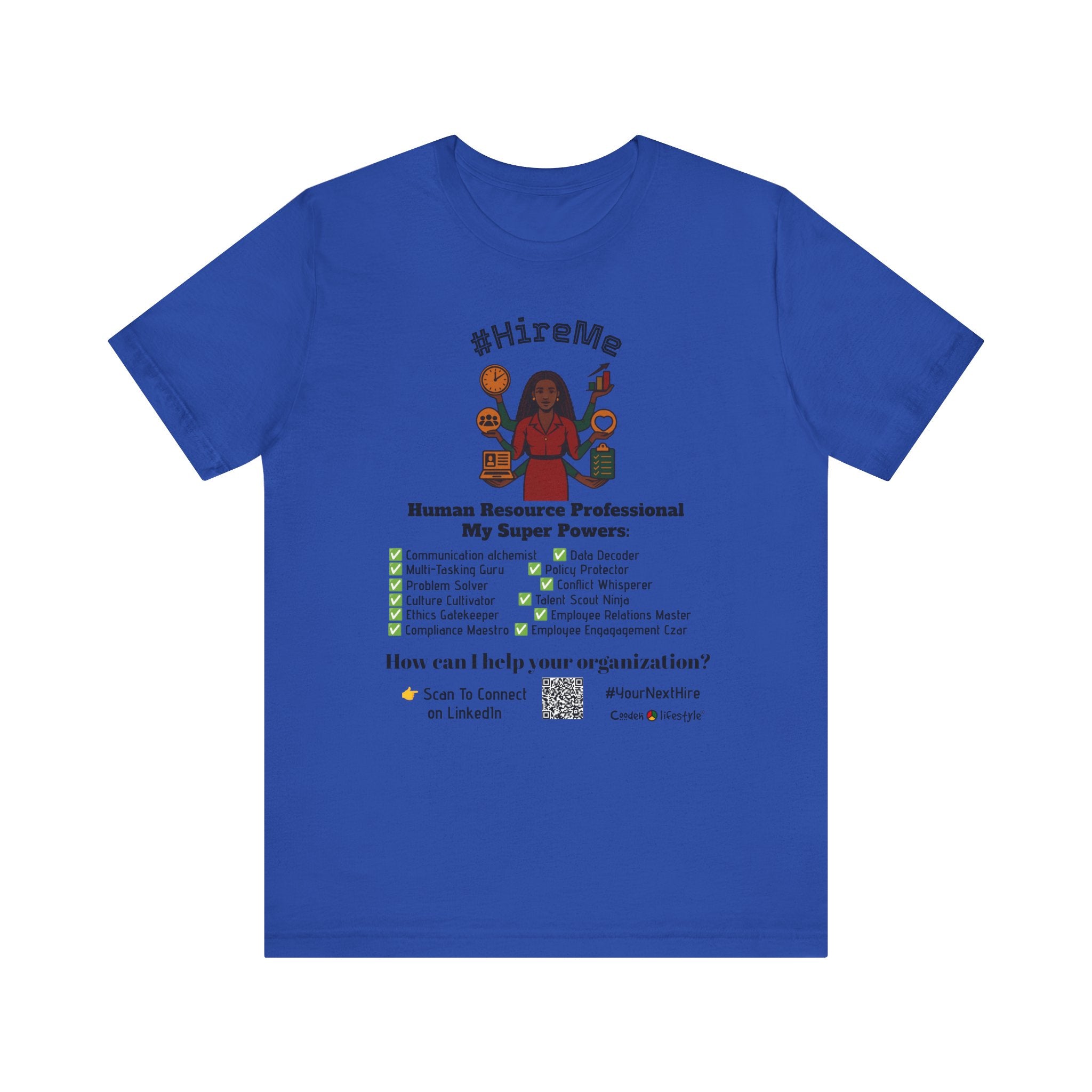 Short Sleeve Conversation Tee (#HireMe)