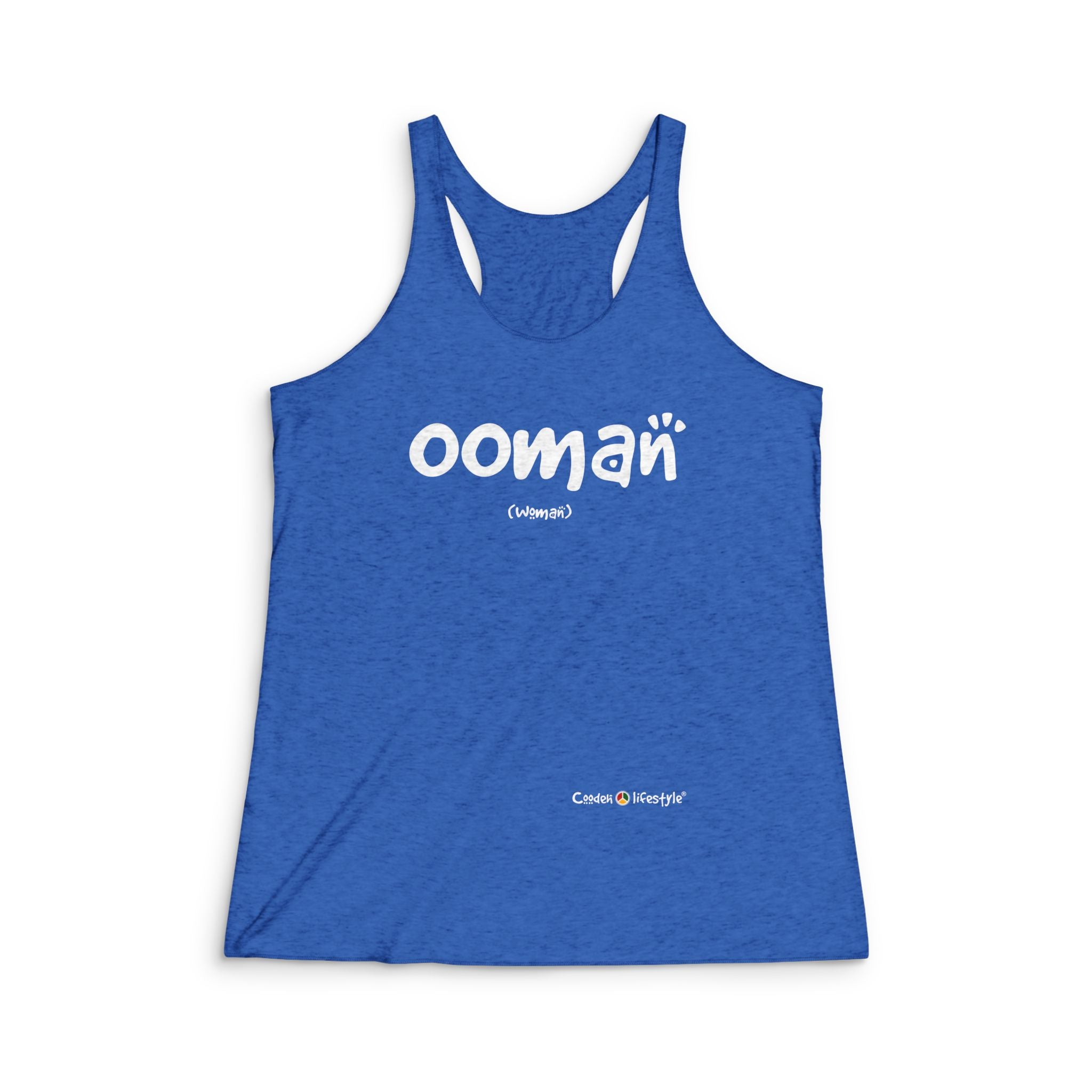 Women's Tri-Blend Racerback Tank (Ooman)