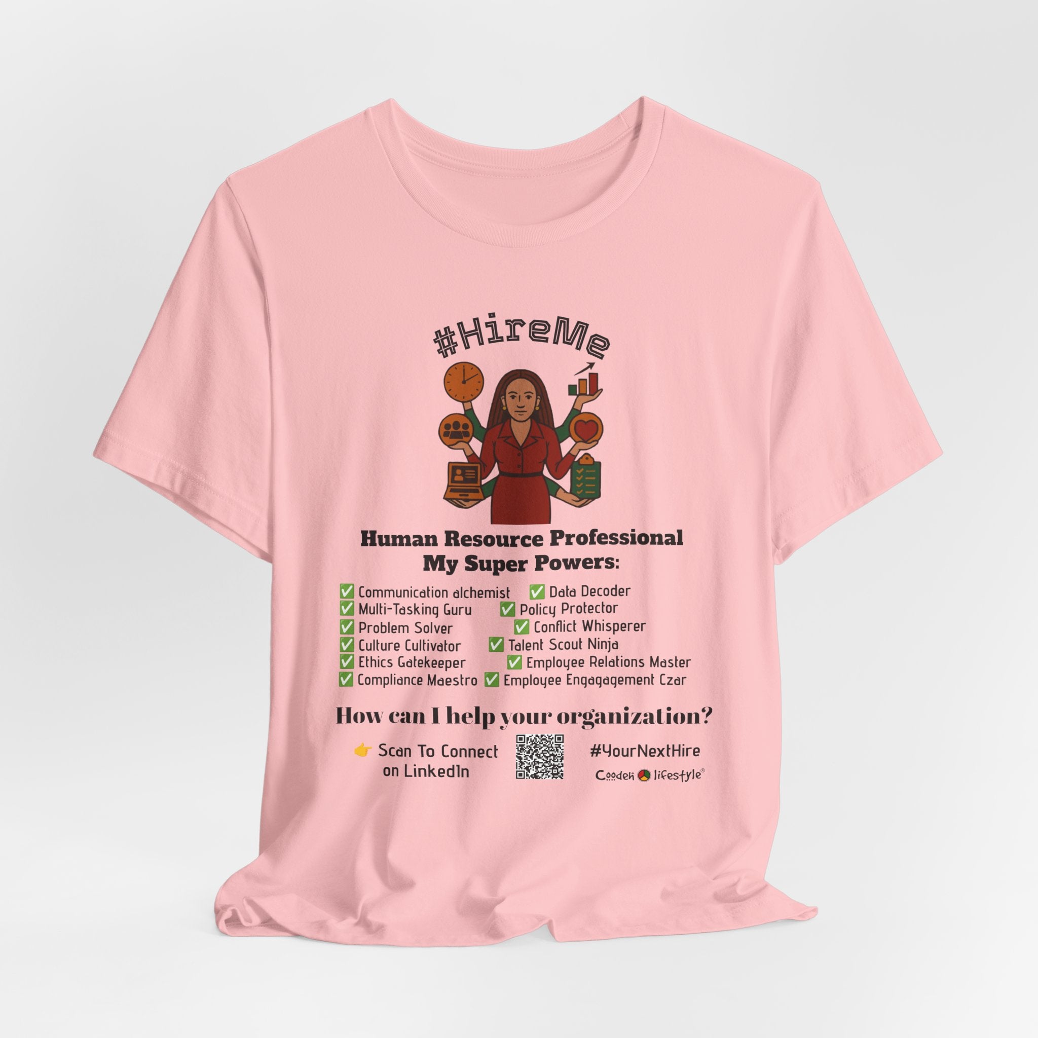 Short Sleeve Conversation Tee (#HireMe-W)