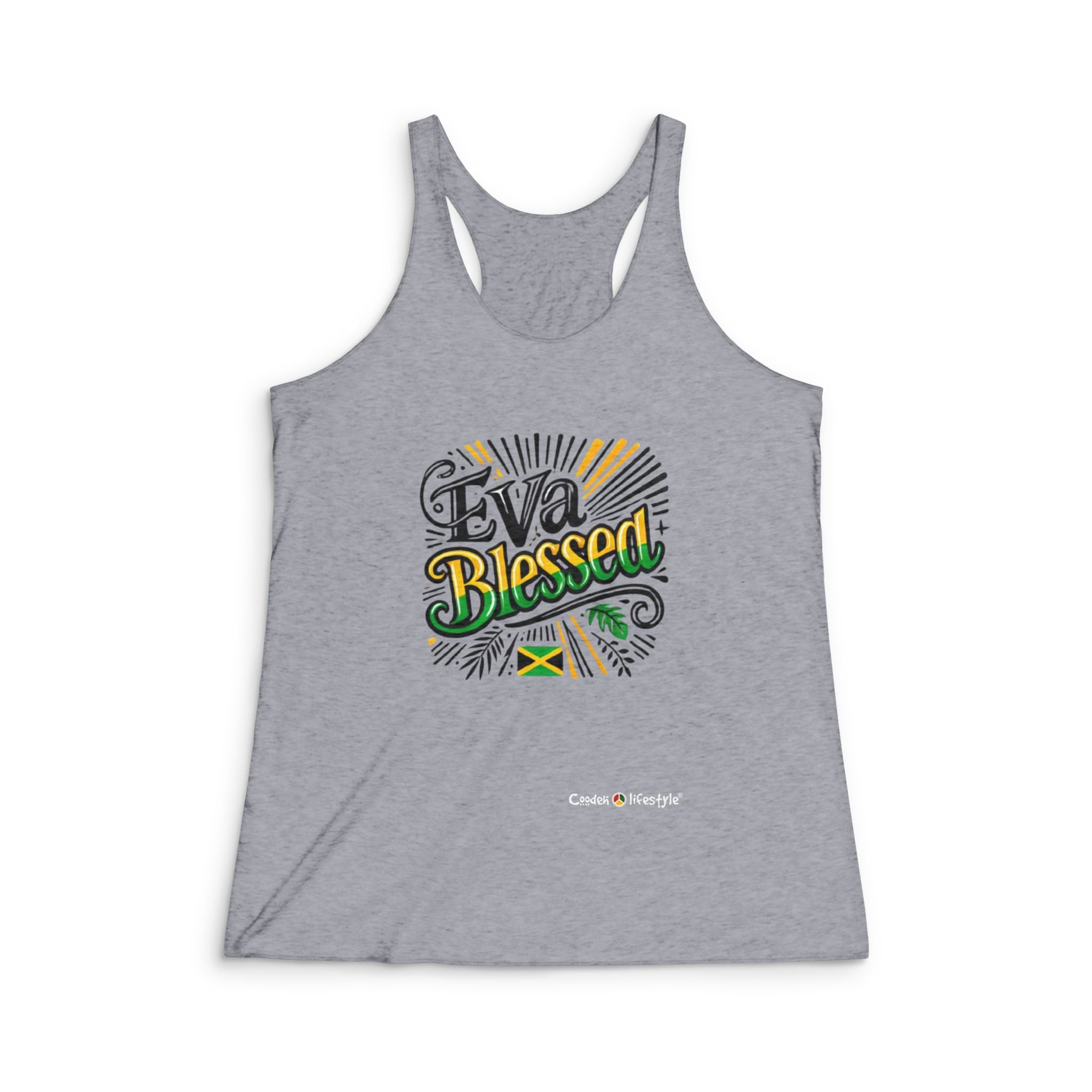 Women's Tri-Blend Racerback Tank (Jam-EvBless)