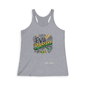 Women's Tri-Blend Racerback Tank (Jam-EvBless)