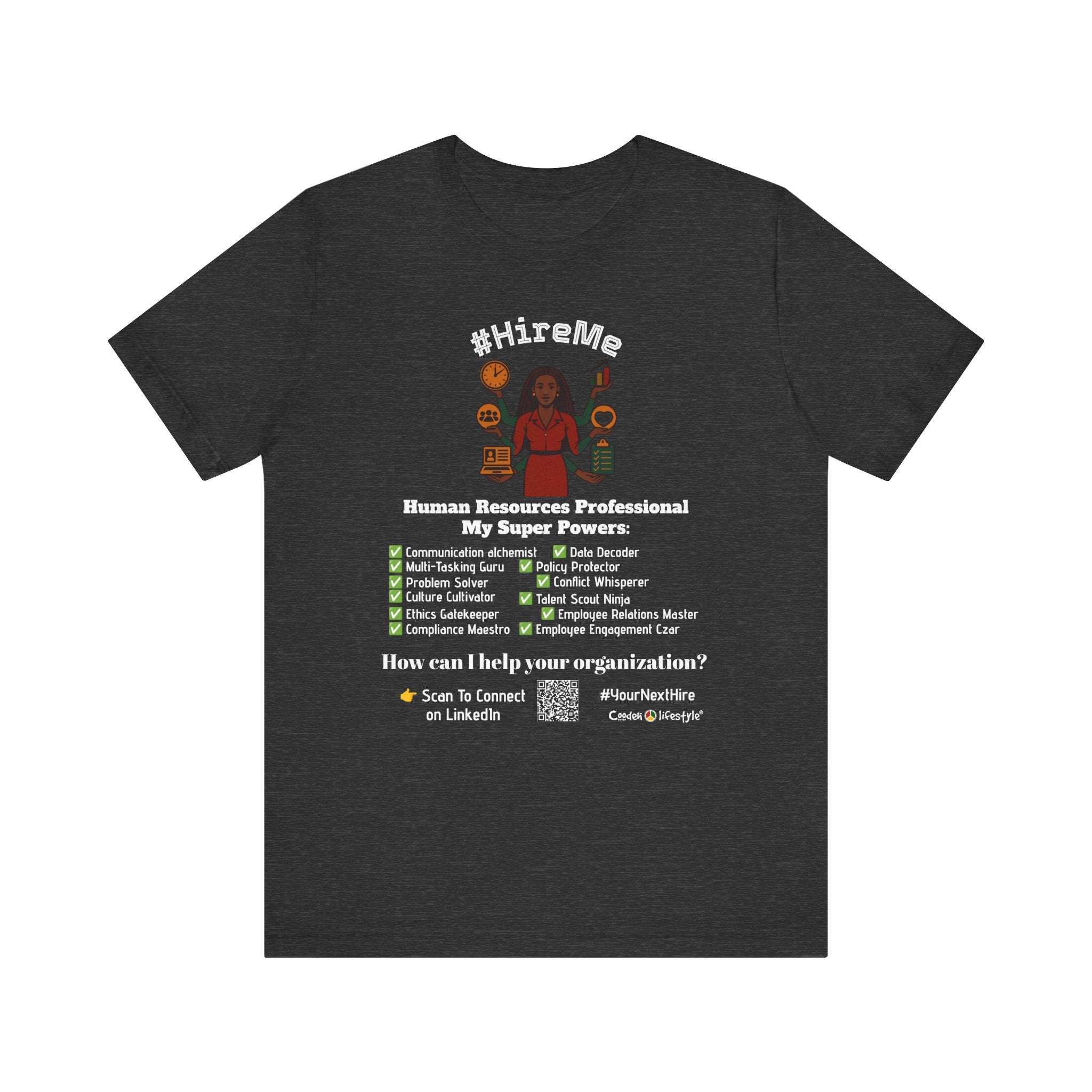 Short Sleeve Conversation Tee (#HireMe)