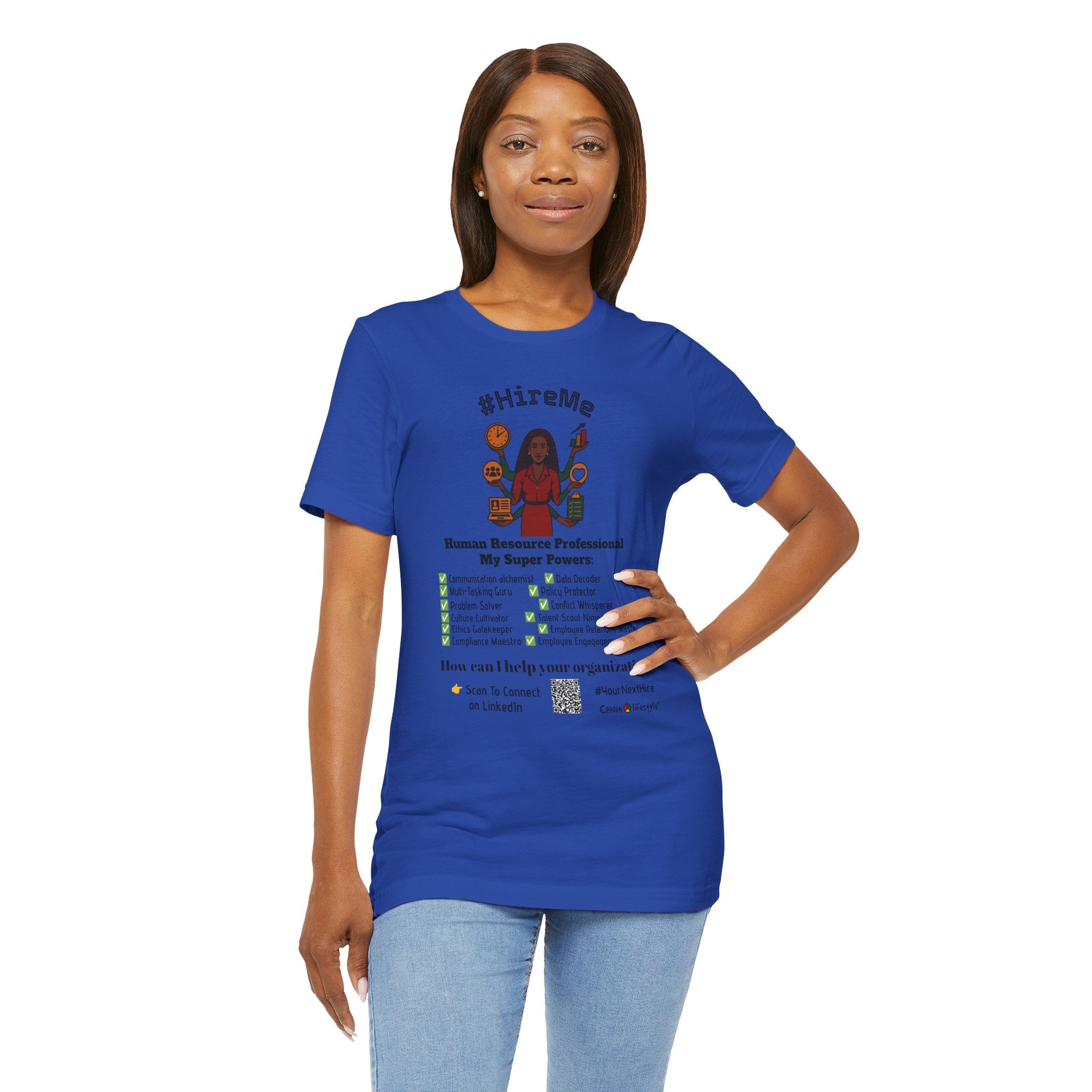 Short Sleeve Conversation Tee (#HireMe)