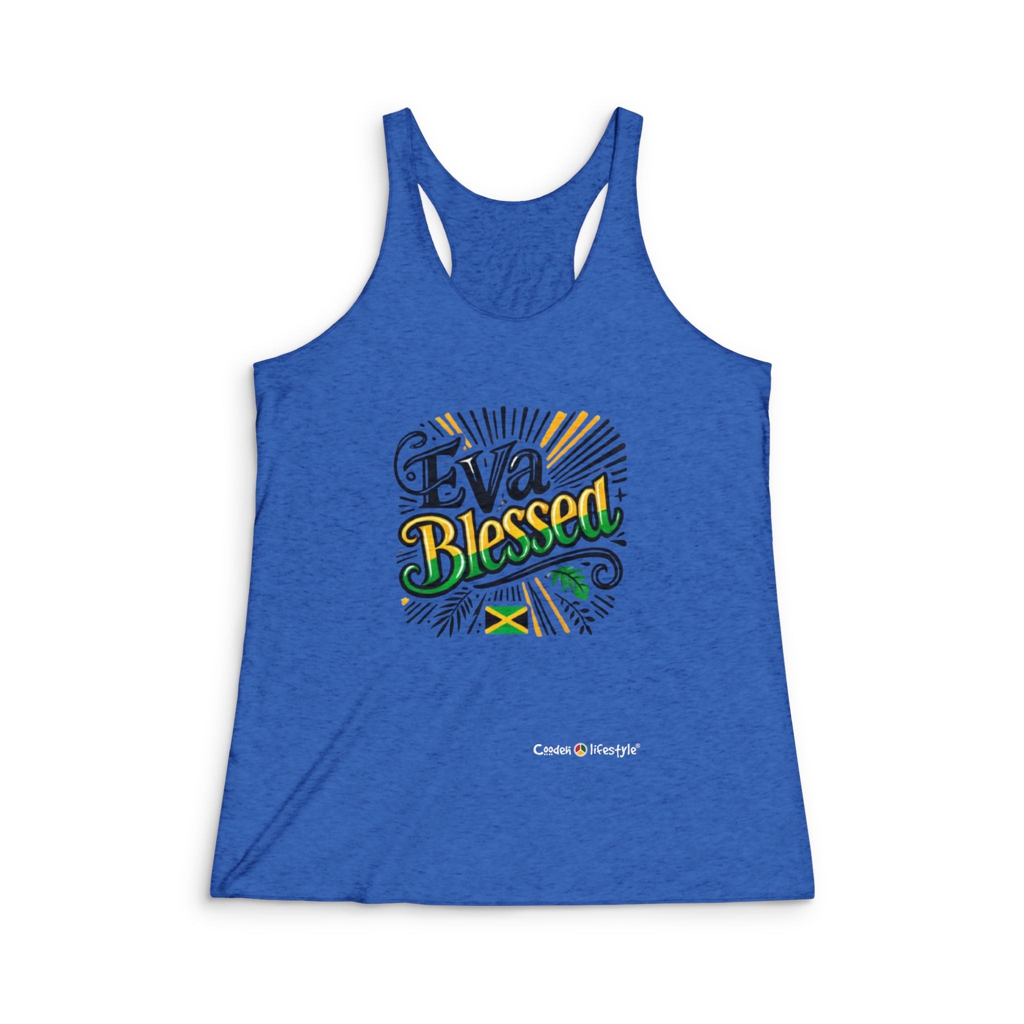 Women's Tri-Blend Racerback Tank (Jam-EvBless)