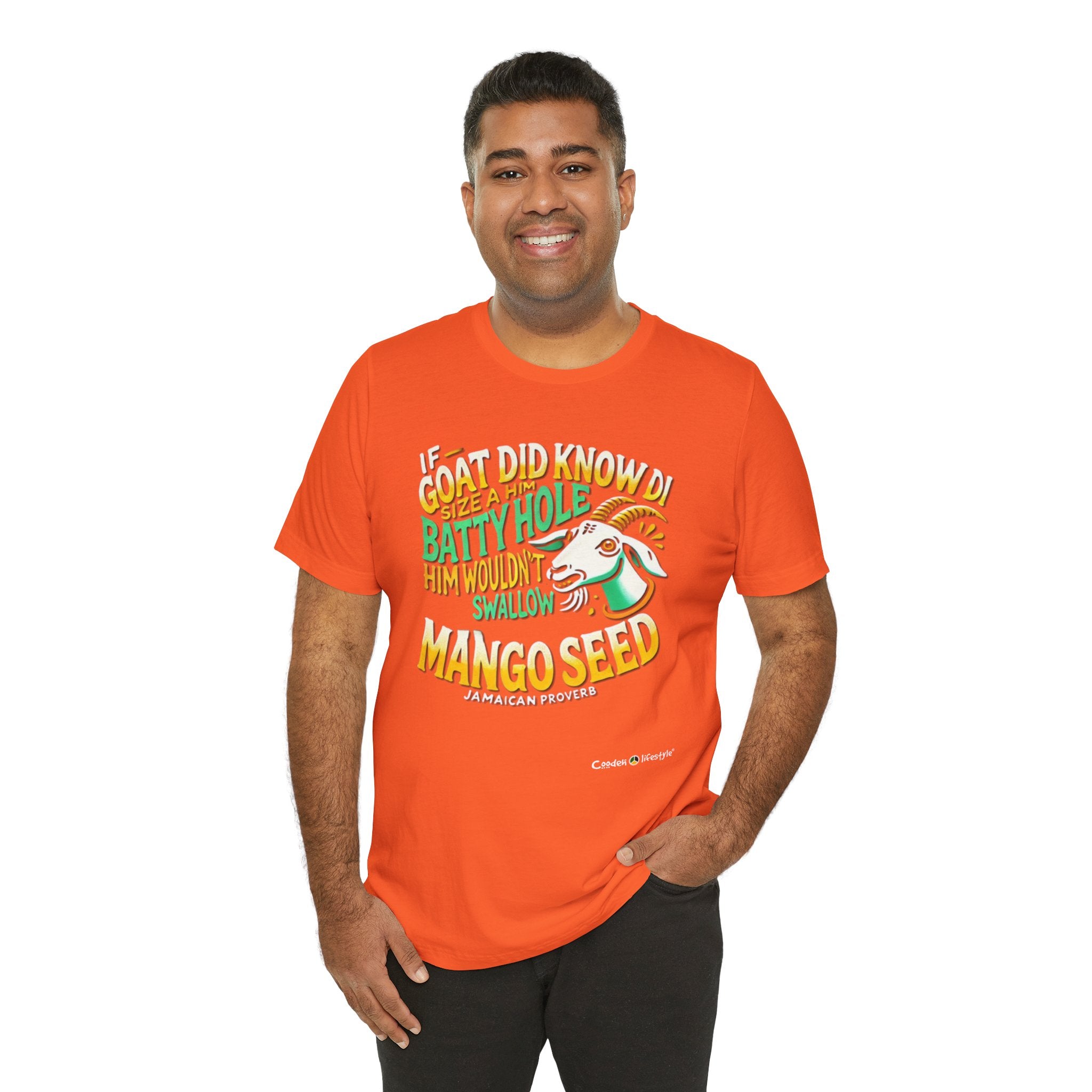 Unisex Jersey Short Sleeve Tee (Goat-Mango)