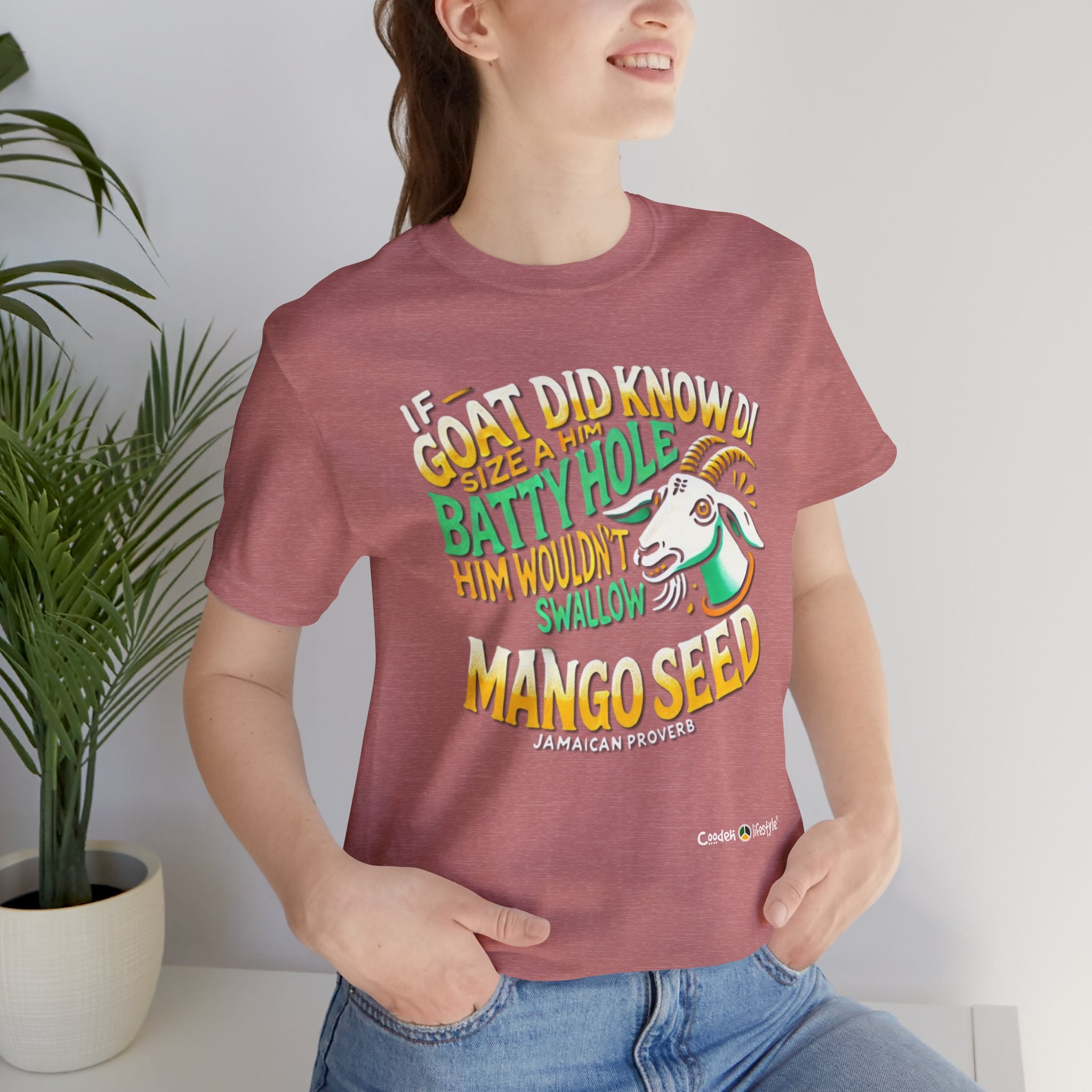 Unisex Jersey Short Sleeve Tee (Goat-Mango)
