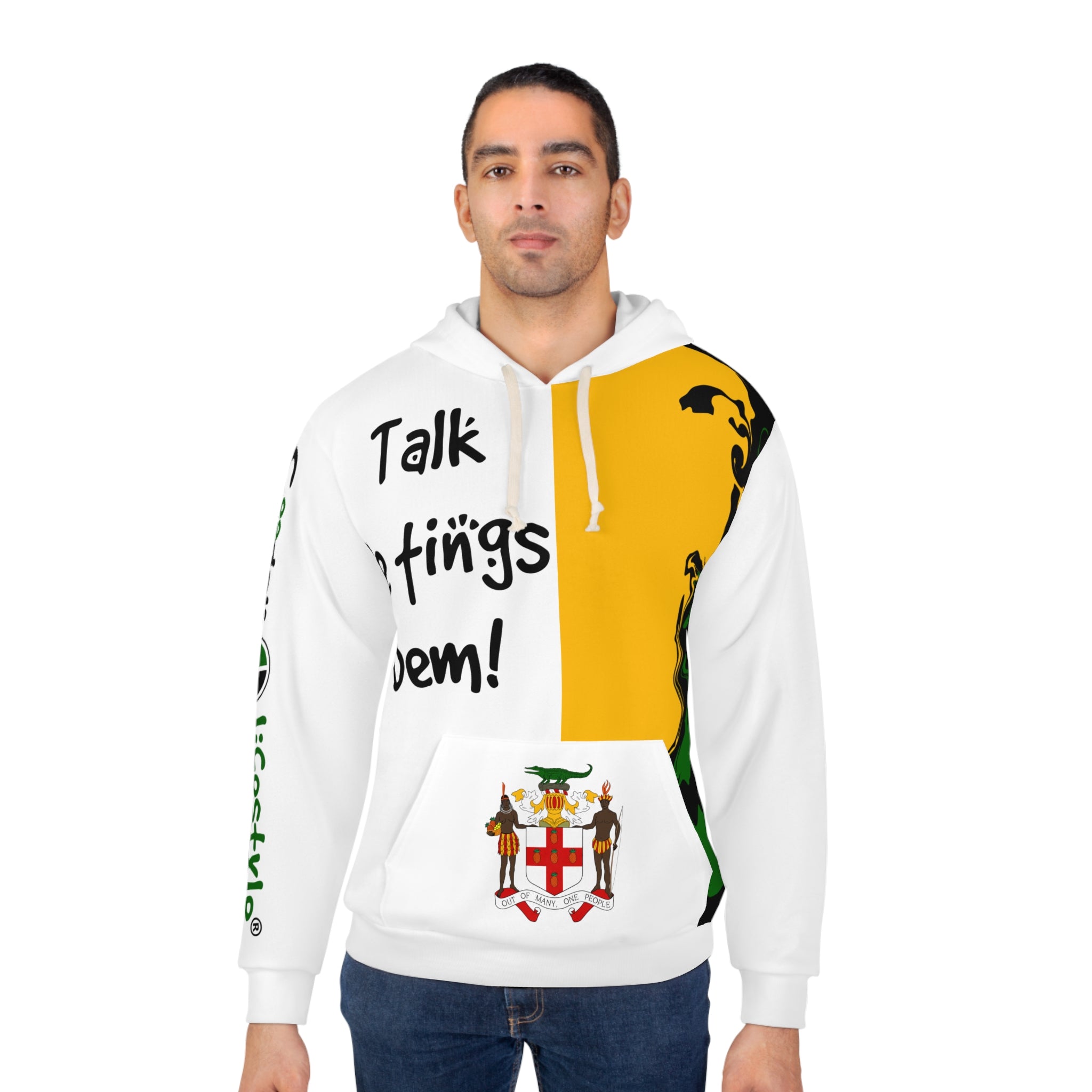 Unisex Pullover Hoodie (TDTD-JACOA-WHT)