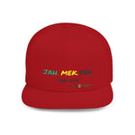 Load image into Gallery viewer, Flat Bill Snapback Hat (JahMekYah)
