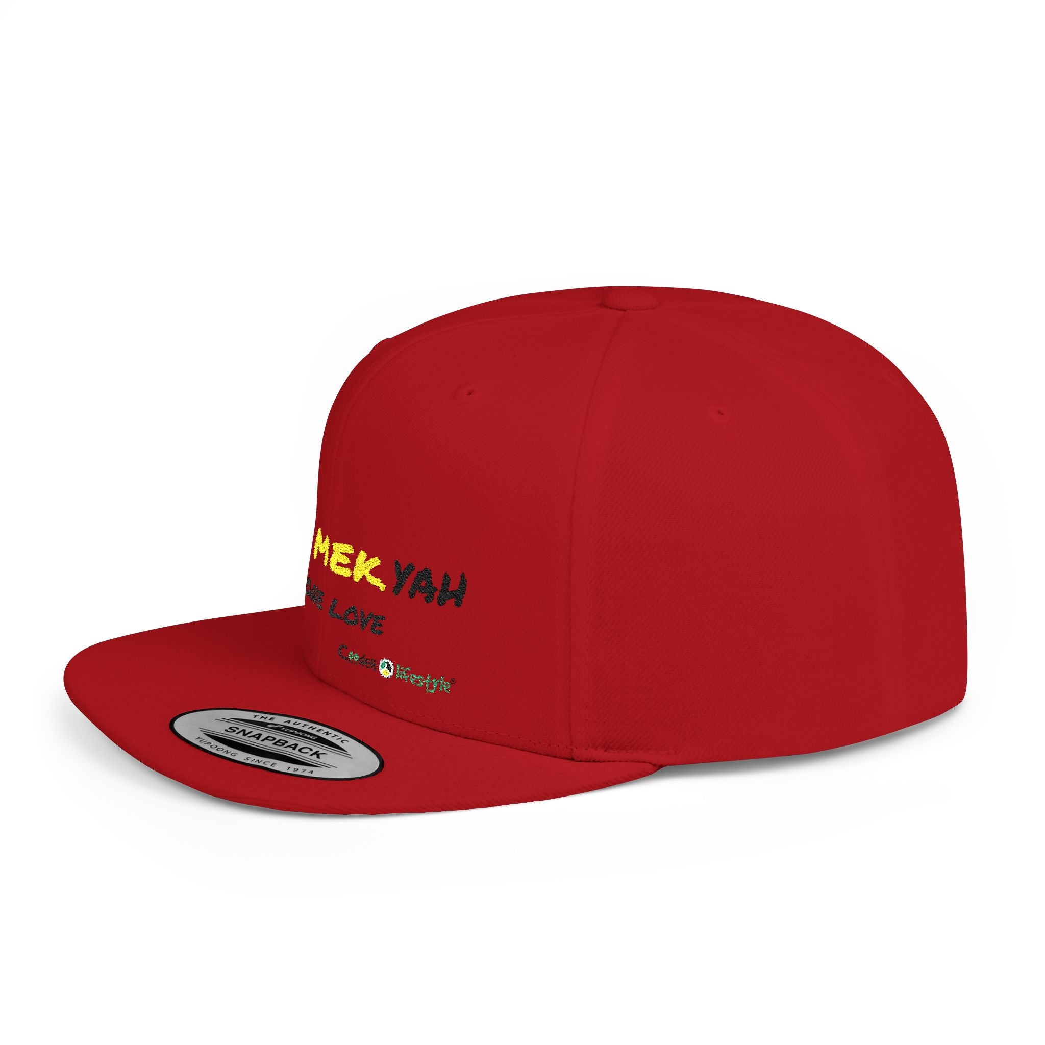 Flat Bill Snapback Hat (JahMekYah)