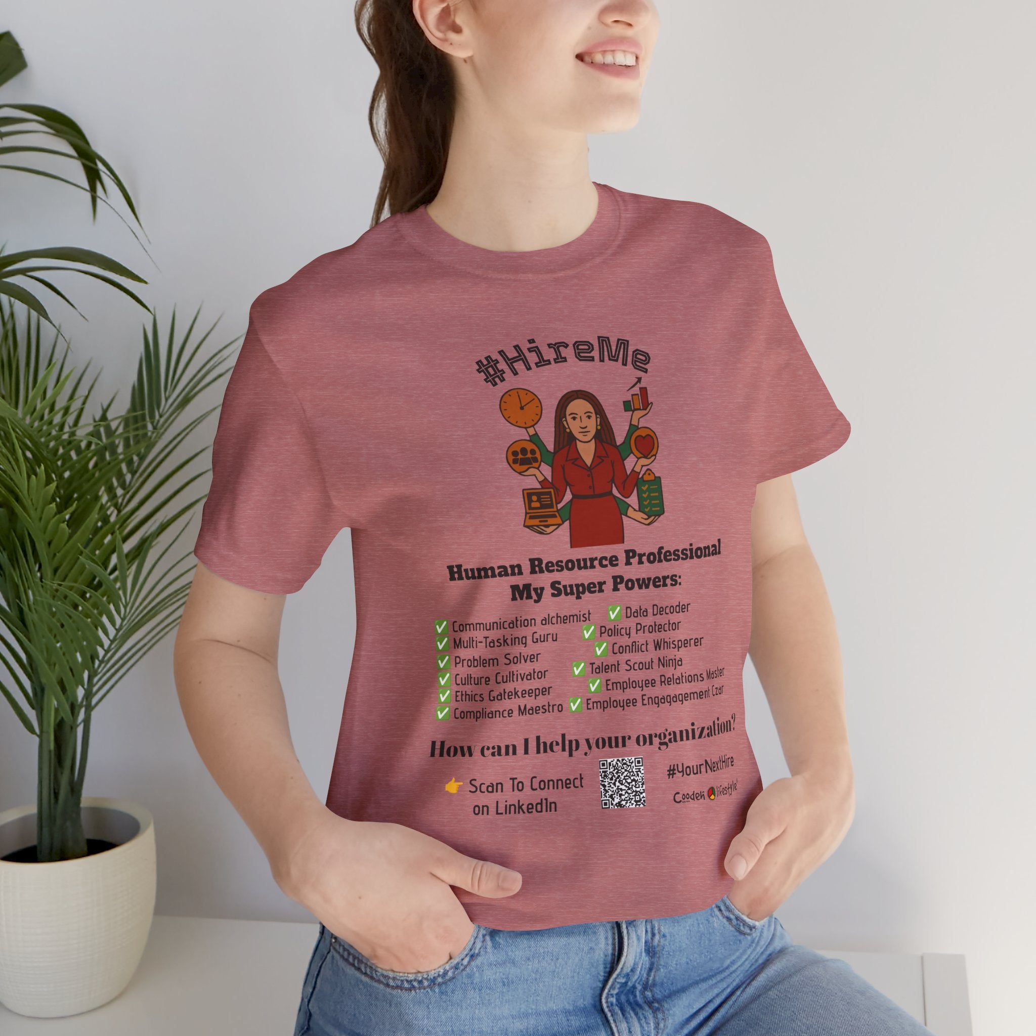 Short Sleeve Conversation Tee (#HireMe-W)