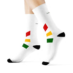 Load image into Gallery viewer, Coodeh Crew Socks (PAN-WHT2)
