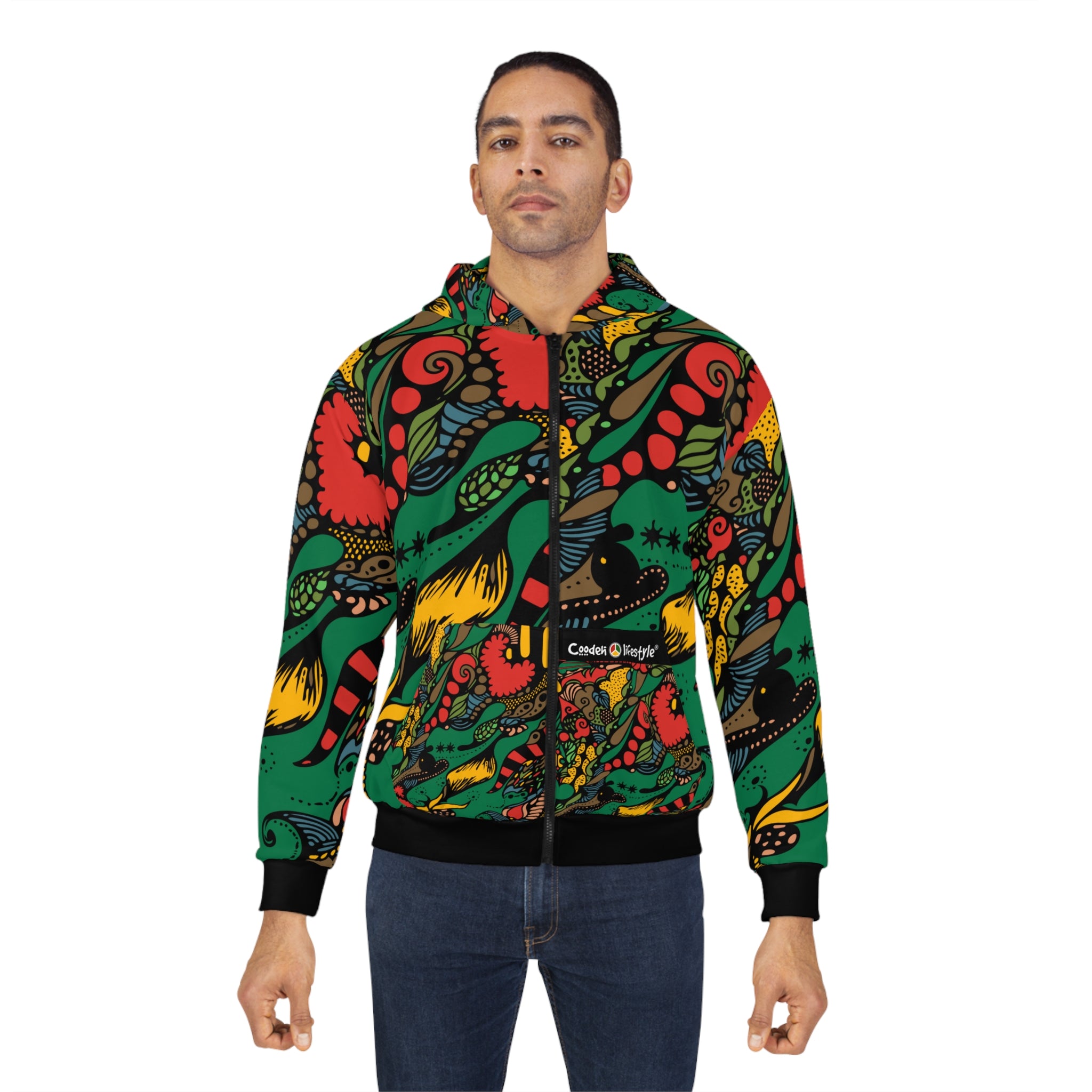 Unisex Zip Hoodie (Multi-Art1-AAF)
