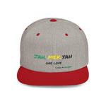 Load image into Gallery viewer, Flat Bill Snapback Hat (JahMekYah)
