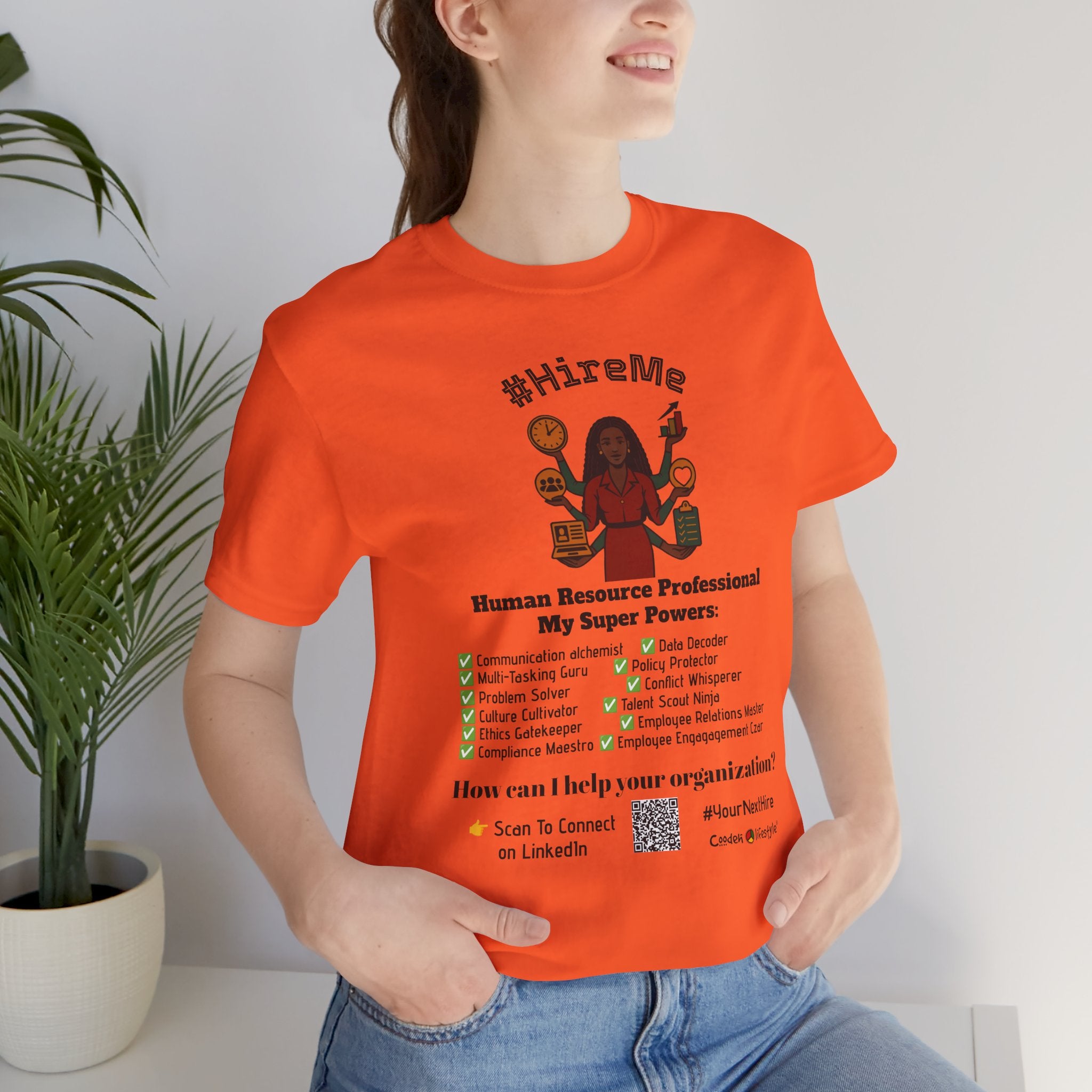 Short Sleeve Conversation Tee (#HireMe)