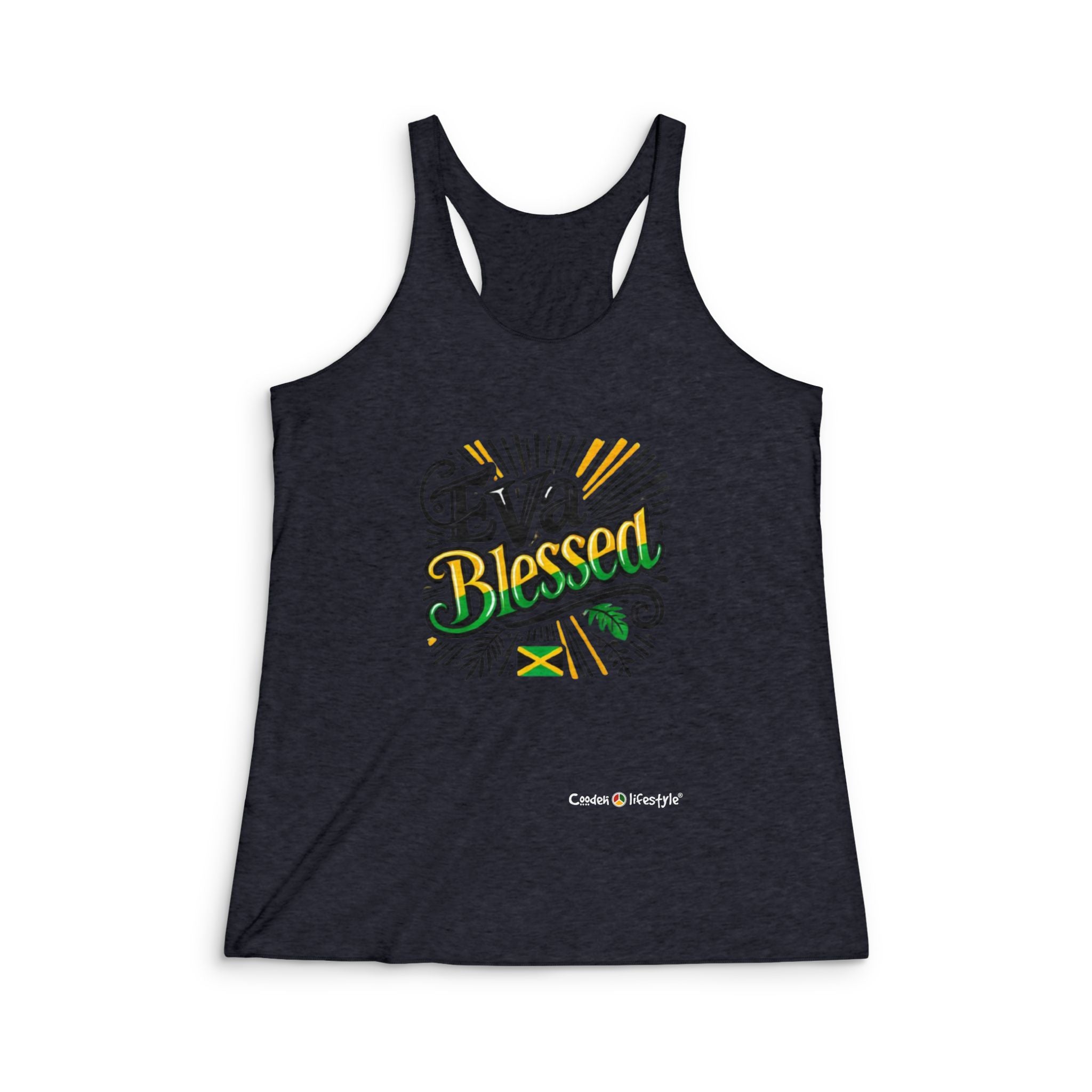 Women's Tri-Blend Racerback Tank (Jam-EvBless)