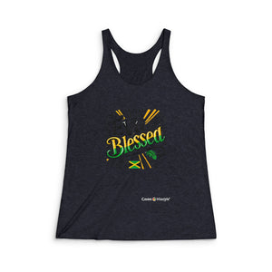 Women's Tri-Blend Racerback Tank (Jam-EvBless)