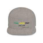 Load image into Gallery viewer, Flat Bill Snapback Hat (JahMekYah)
