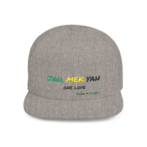 Flat Bill Snapback Hat (JahMekYah)