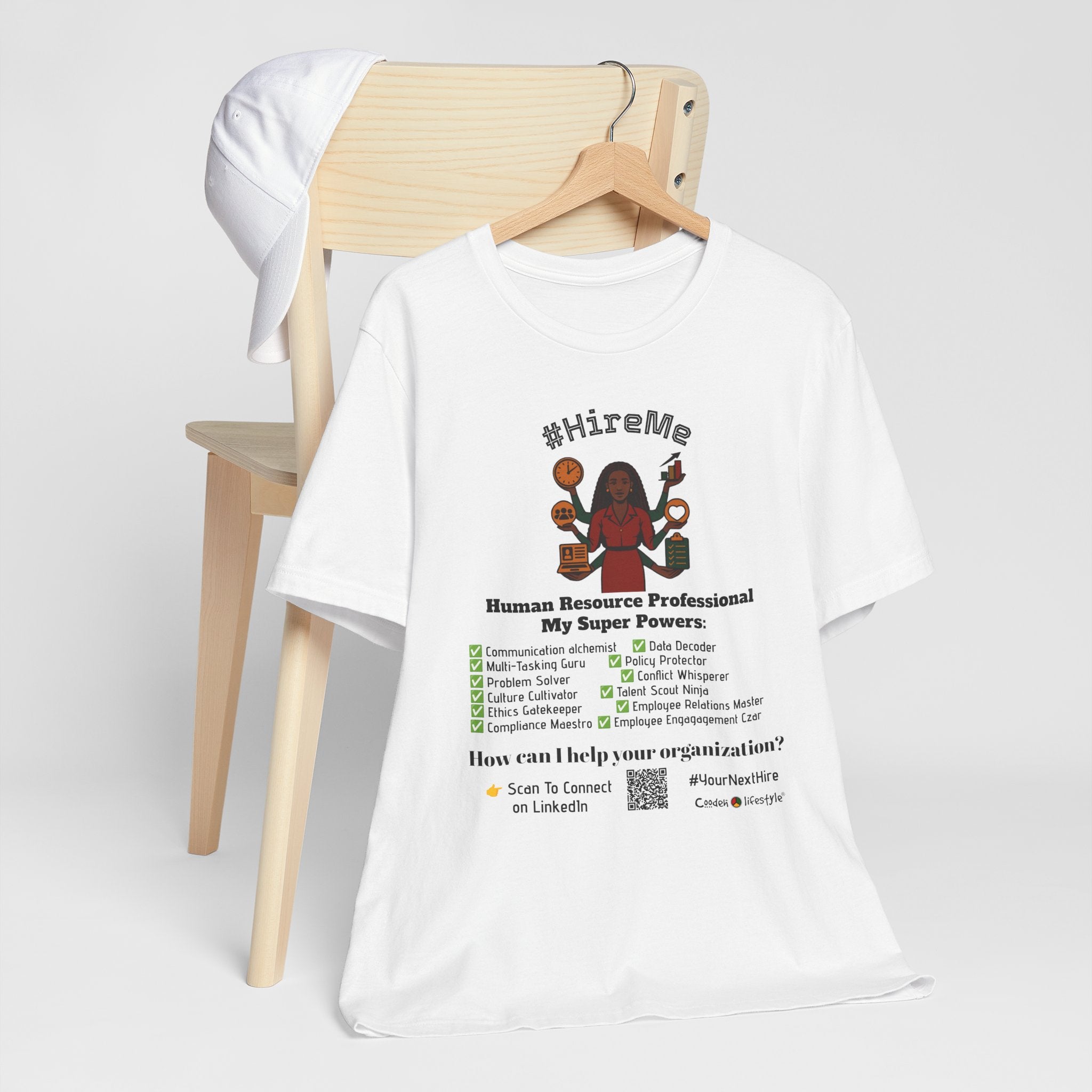Short Sleeve Conversation Tee (#HireMe)