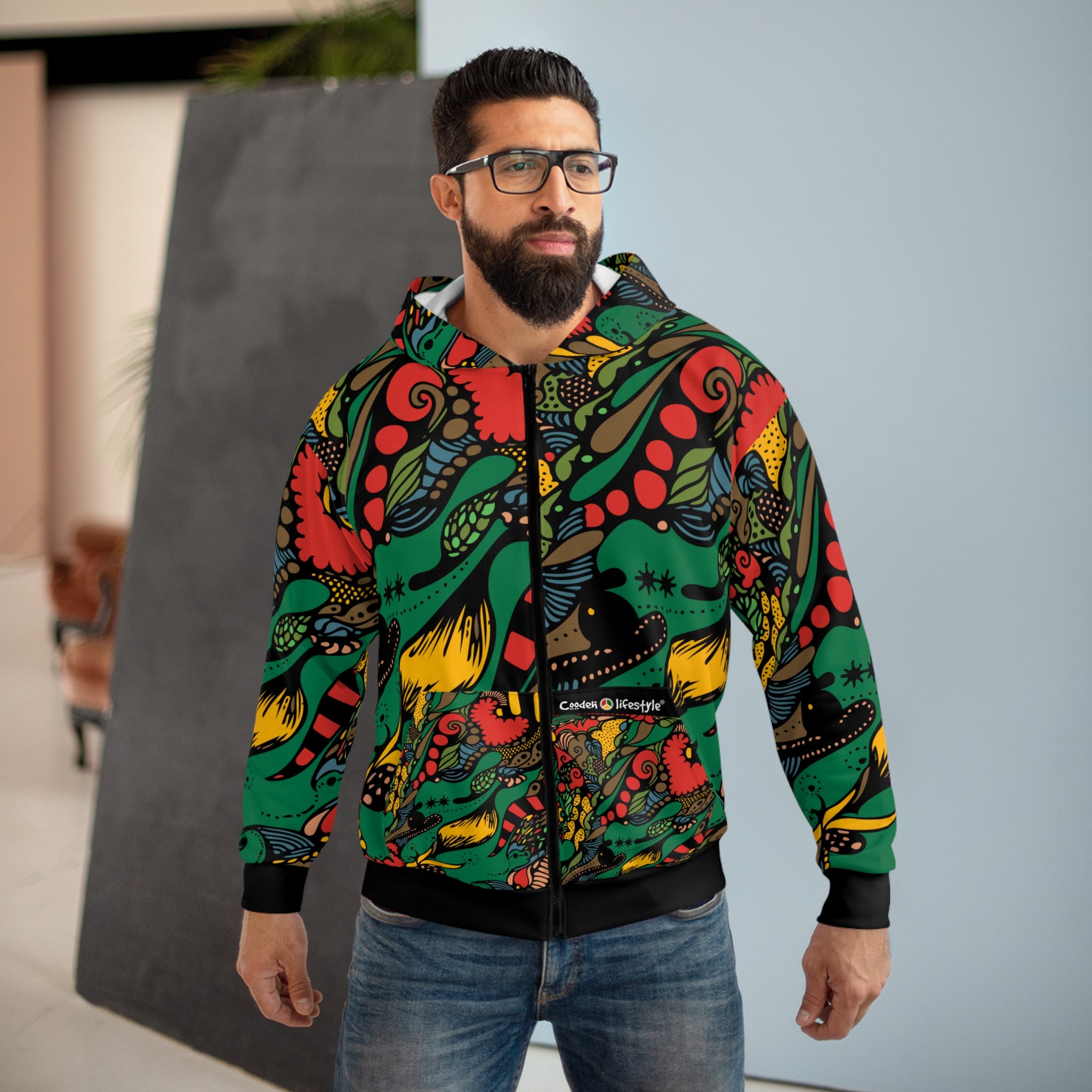 Unisex Zip Hoodie (Multi-Art1-AAF)