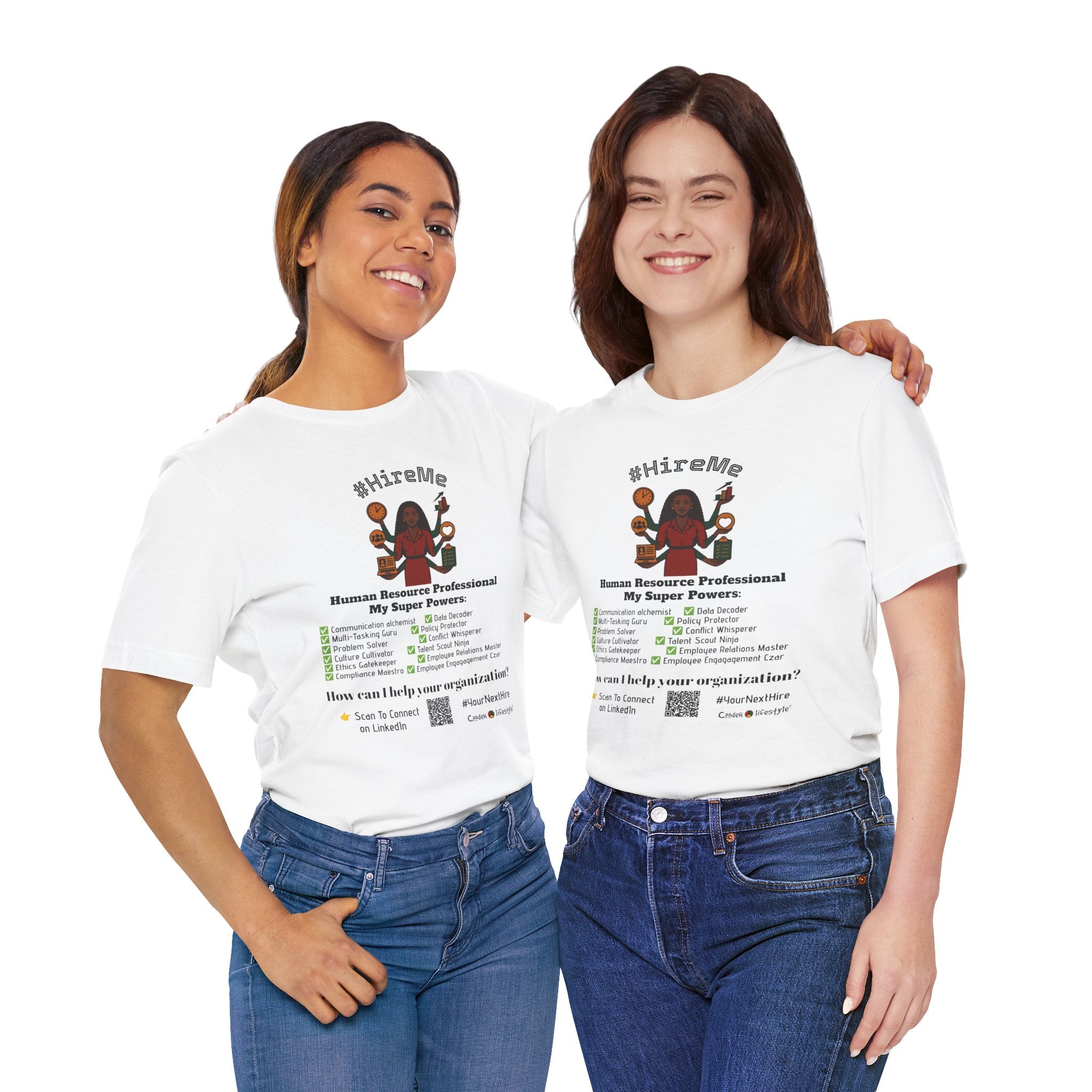 Short Sleeve Conversation Tee (#HireMe)