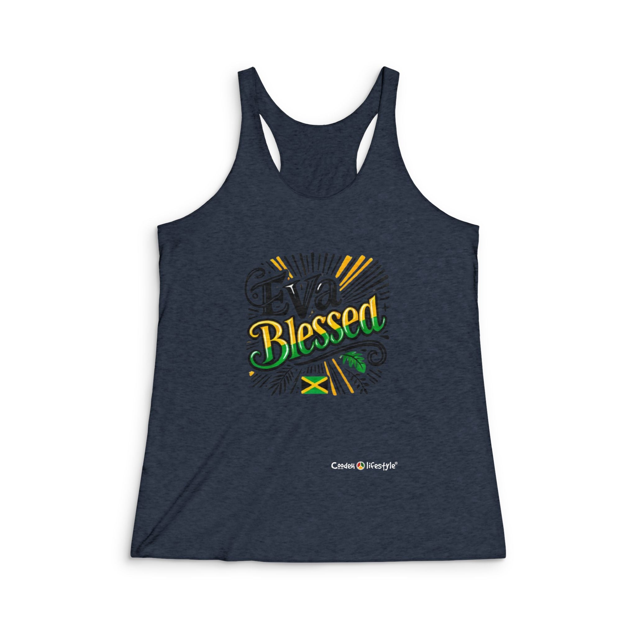 Women's Tri-Blend Racerback Tank (Jam-EvBless)