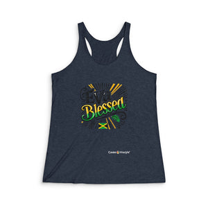 Women's Tri-Blend Racerback Tank (Jam-EvBless)
