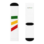 Load image into Gallery viewer, Coodeh Crew Socks (PAN-WHT2)
