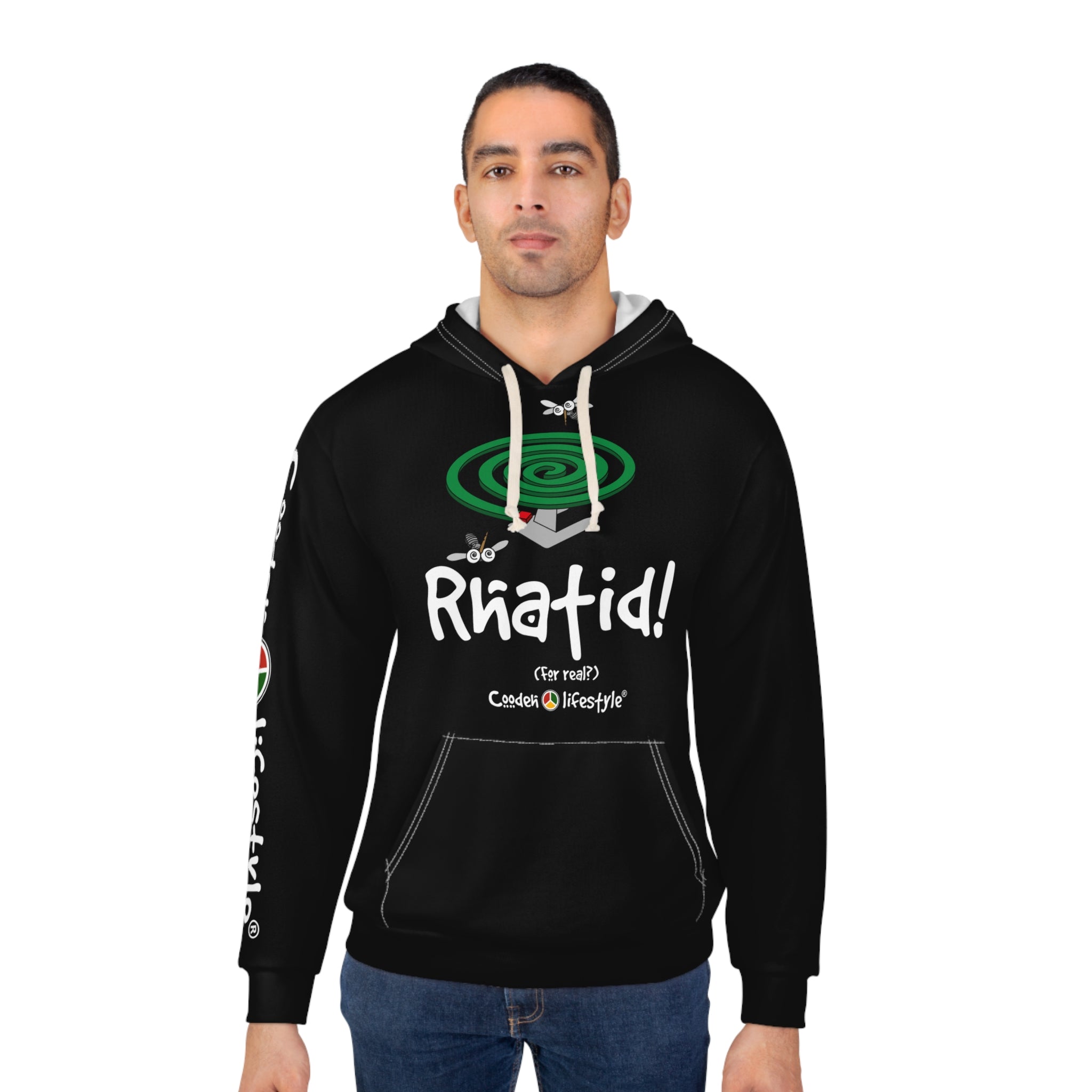 Unisex Pullover Hoodie (RHATID-BLKPANCOL)