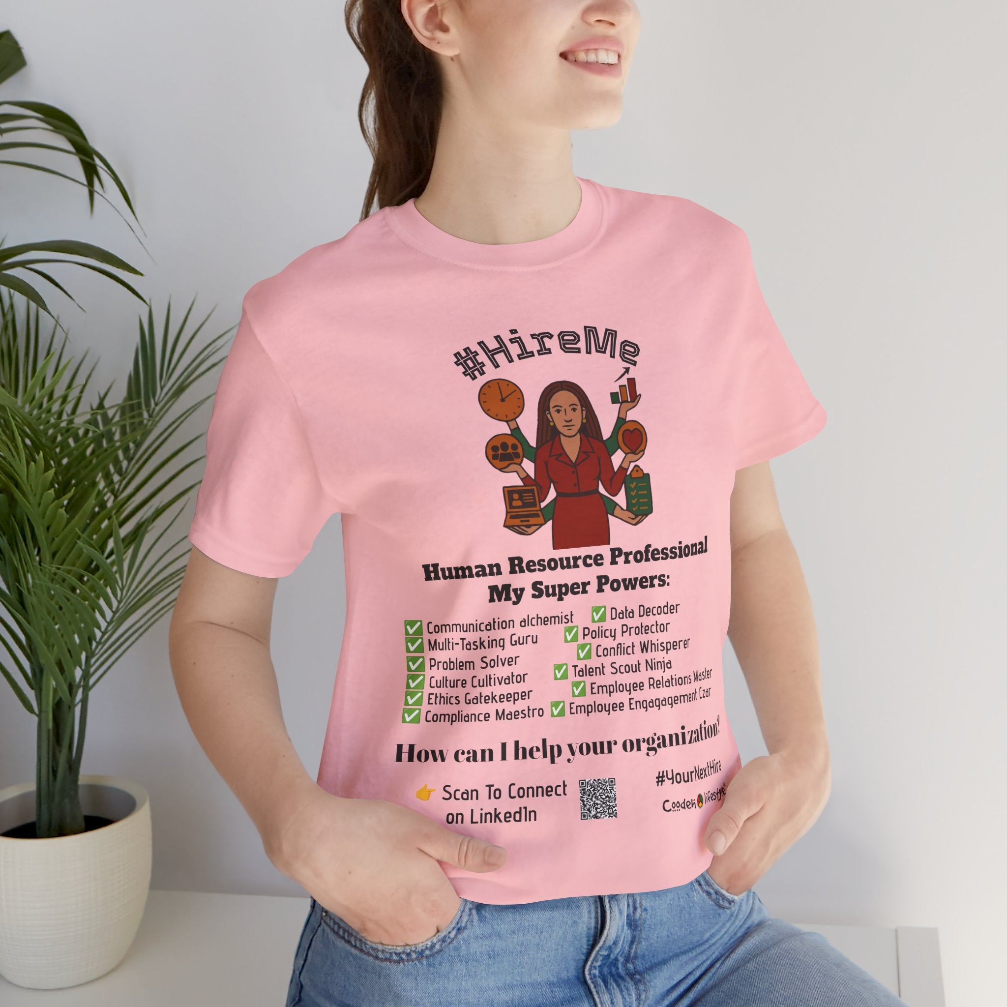 Short Sleeve Conversation Tee (#HireMe-W)