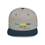 Load image into Gallery viewer, Flat Bill Snapback Hat (JahMekYah)
