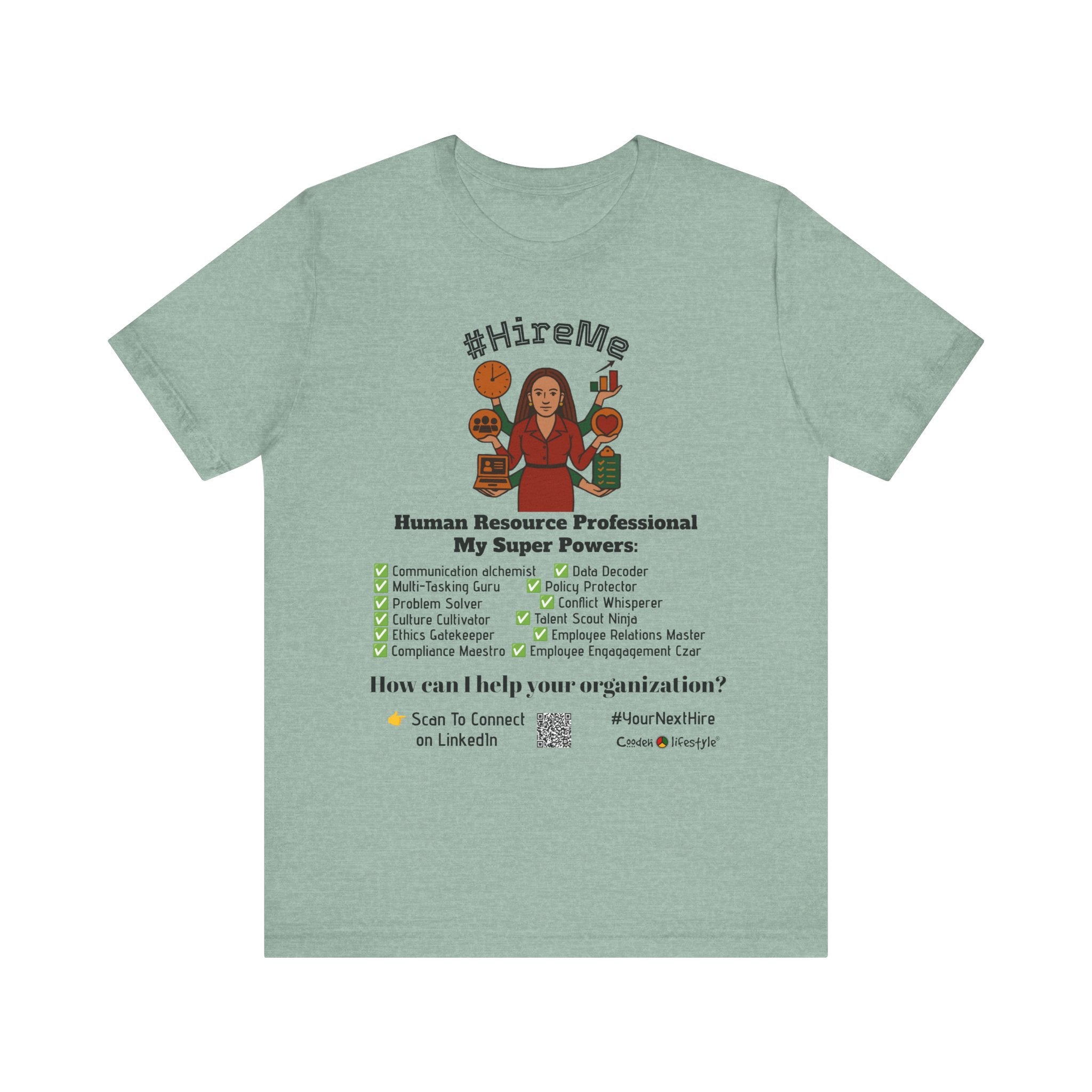 Short Sleeve Conversation Tee (#HireMe-W)