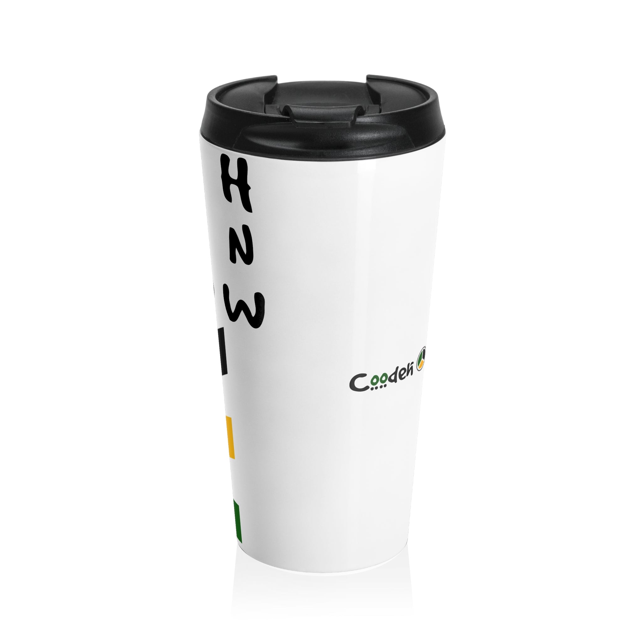 Coodeh Stainless Steel Travel Mug (YuhDunKnow-JAWHT)
