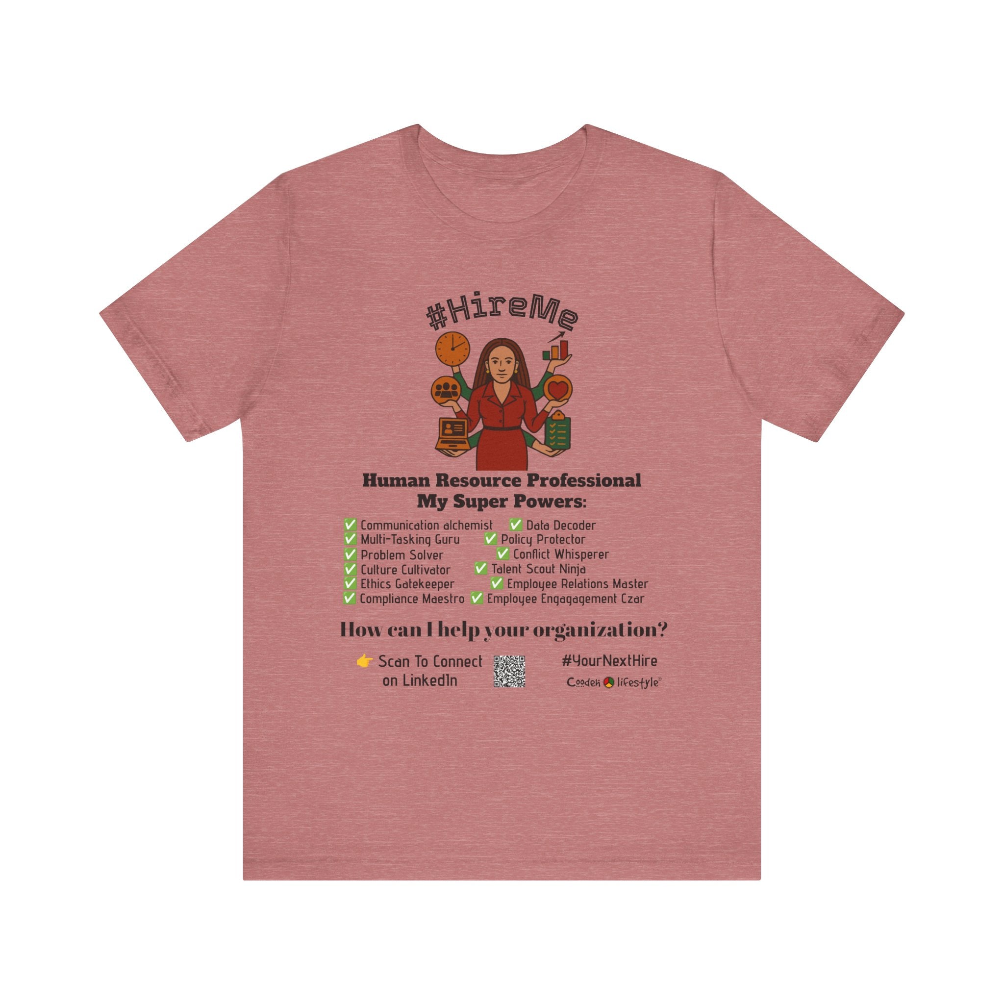Short Sleeve Conversation Tee (#HireMe-W)