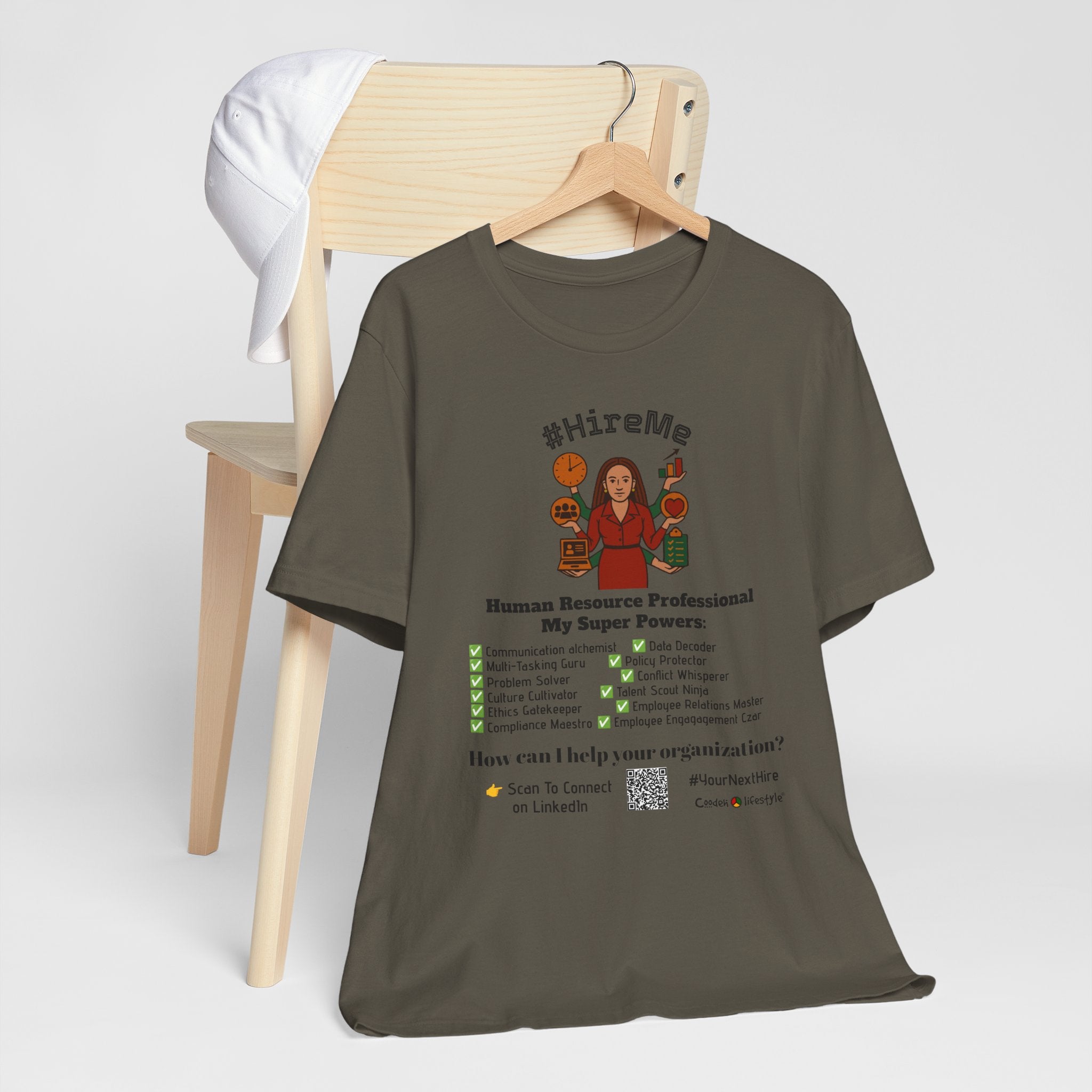 Short Sleeve Conversation Tee (#HireMe-W)