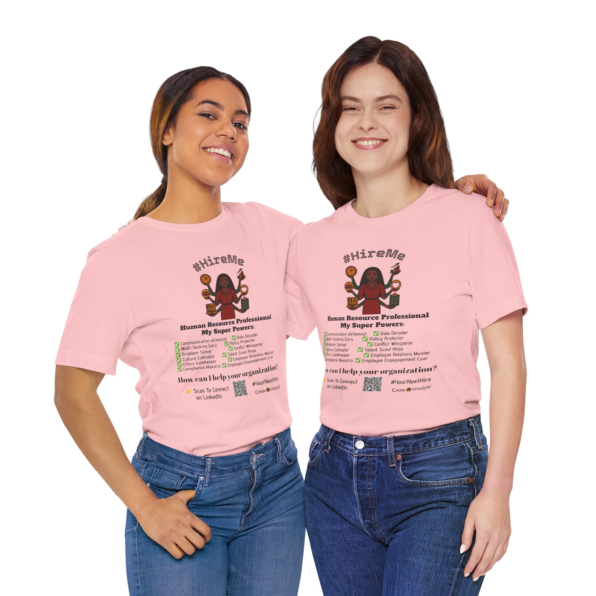 Short Sleeve Conversation Tee (#HireMe)