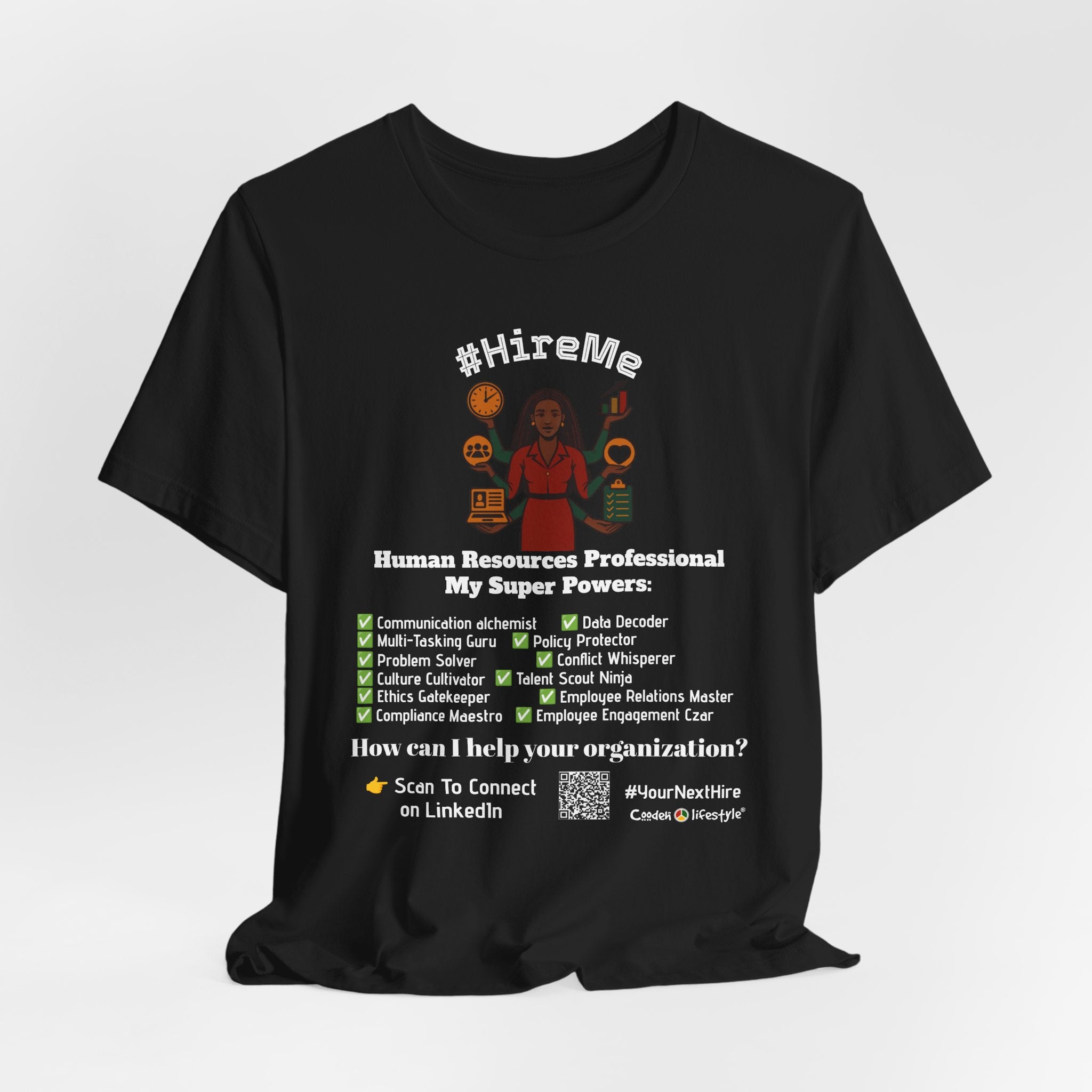 Short Sleeve Conversation Tee (#HireMe)