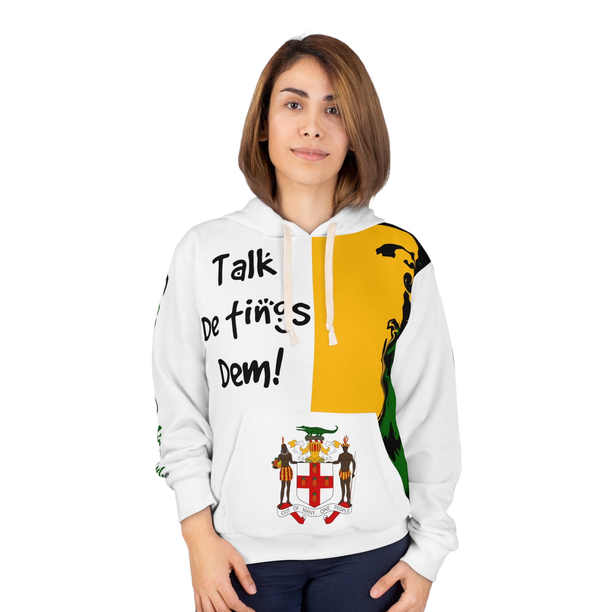 Unisex Pullover Hoodie (TDTD-JACOA-WHT)