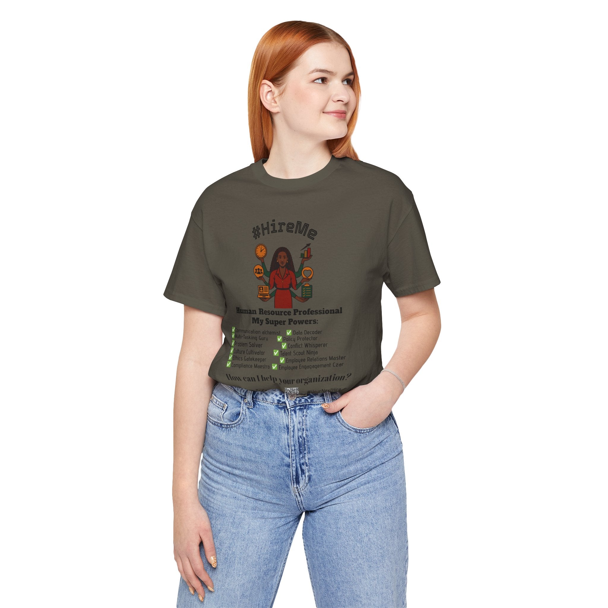 Short Sleeve Conversation Tee (#HireMe)