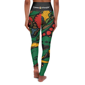 High Waisted Yoga Leggings (Multi-Art2)