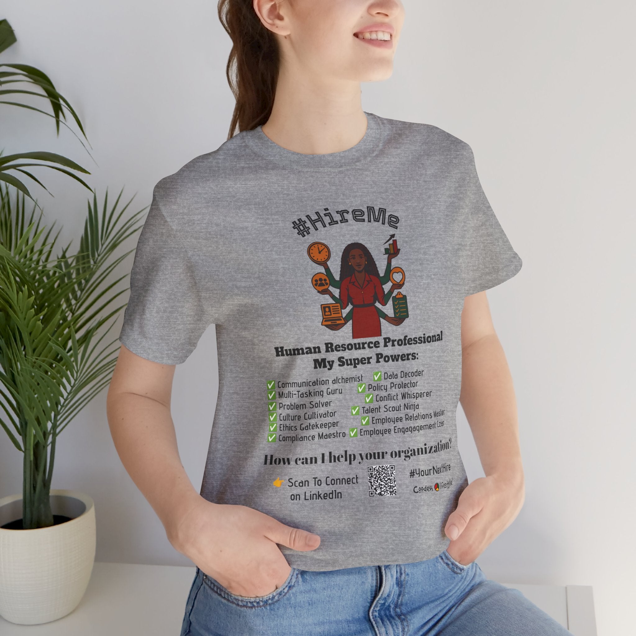 Short Sleeve Conversation Tee (#HireMe)