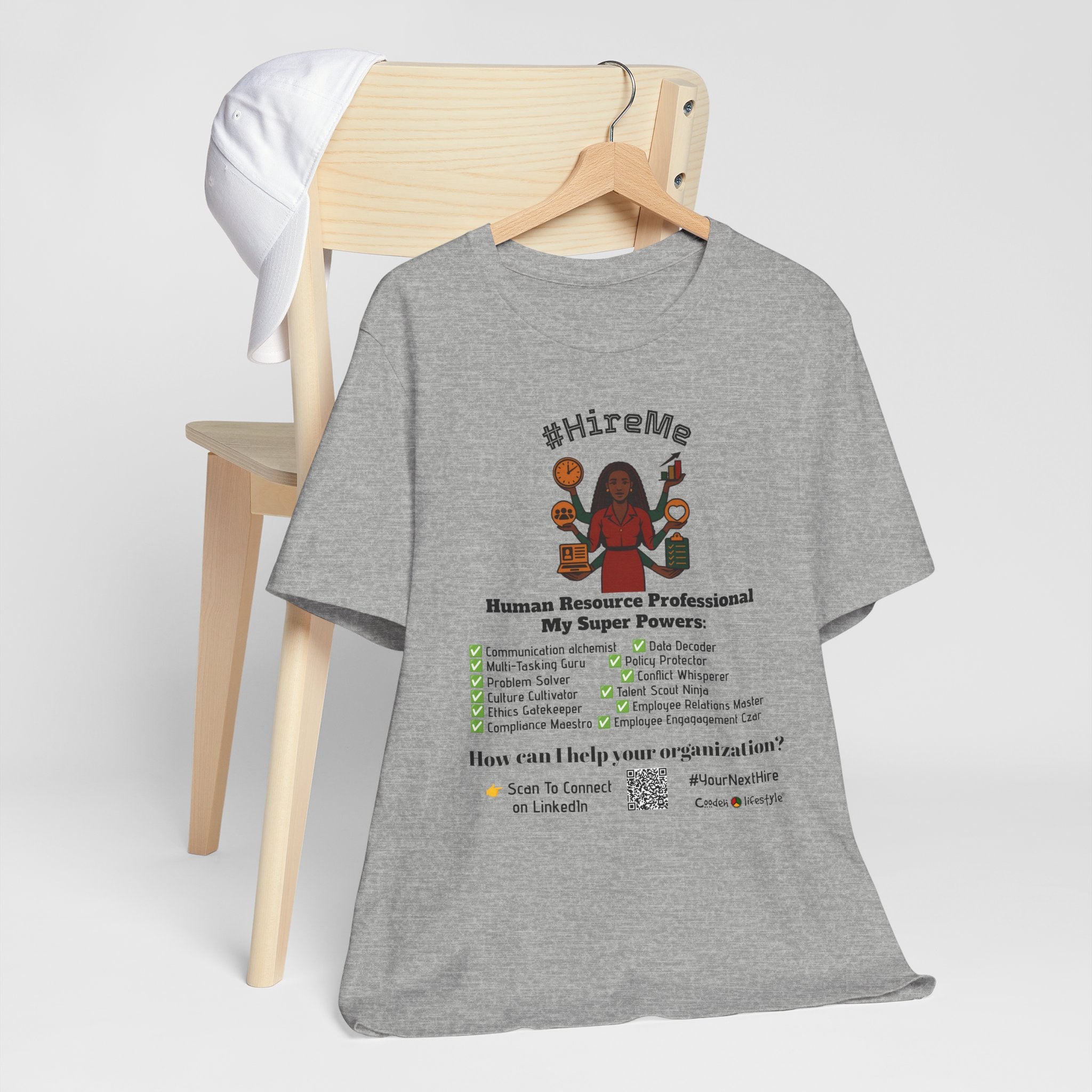 Short Sleeve Conversation Tee (#HireMe)