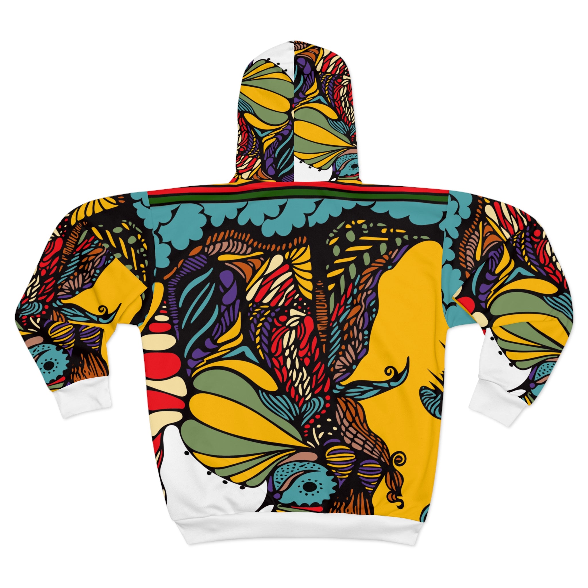 Unisex Zip Hoodie (Multi-Art2-WHT-AAF)