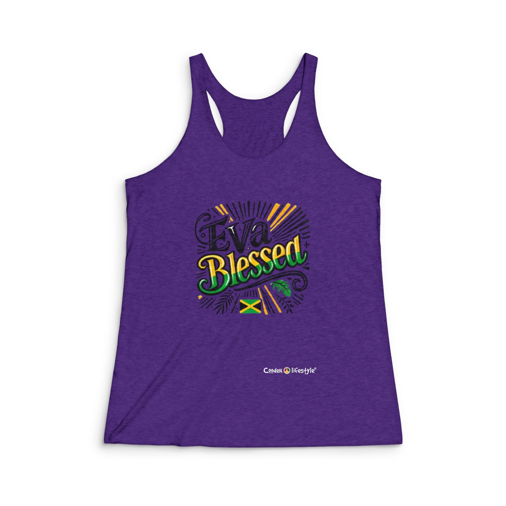 Women's Tri-Blend Racerback Tank (Jam-EvBless)