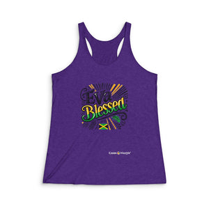 Women's Tri-Blend Racerback Tank (Jam-EvBless)