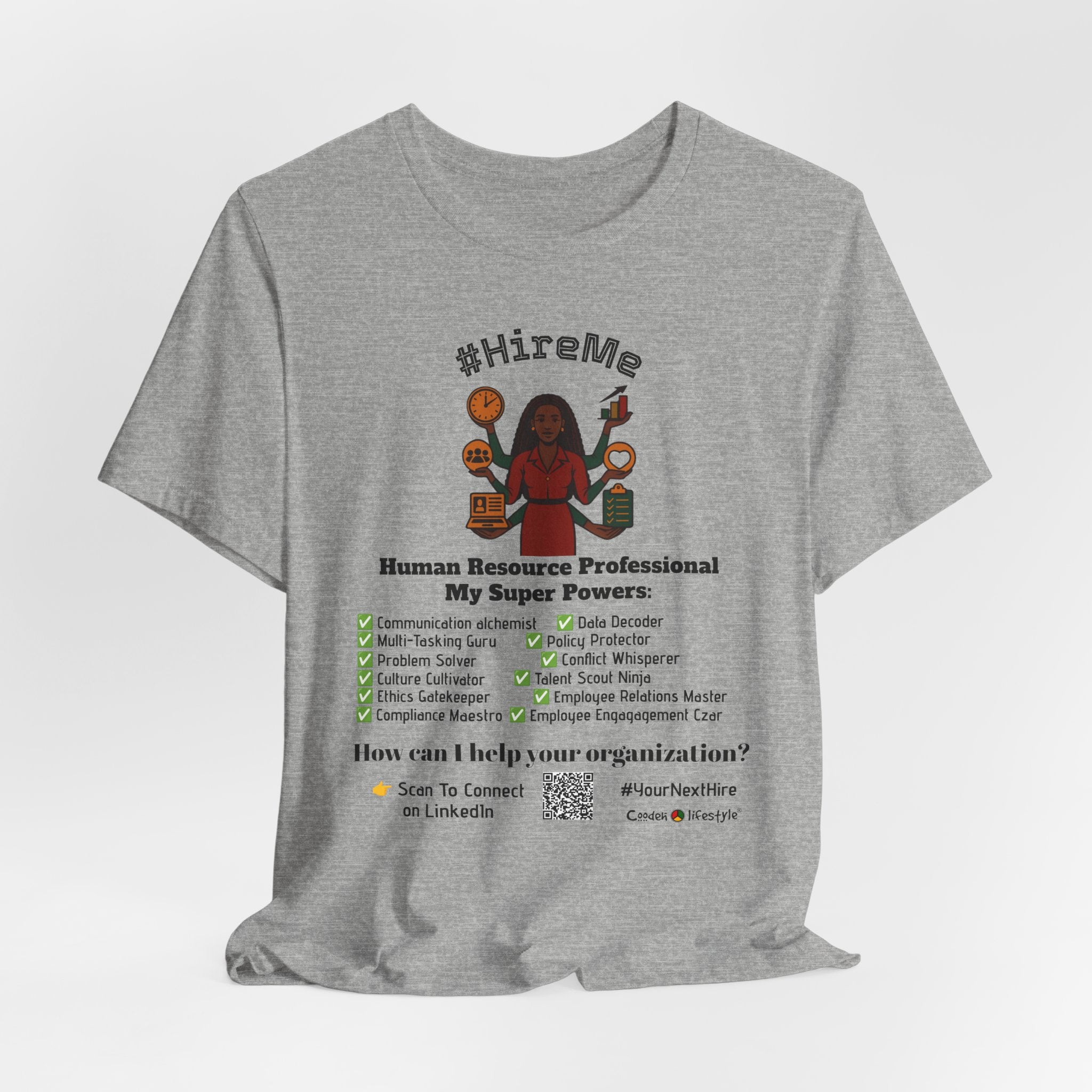 Short Sleeve Conversation Tee (#HireMe)
