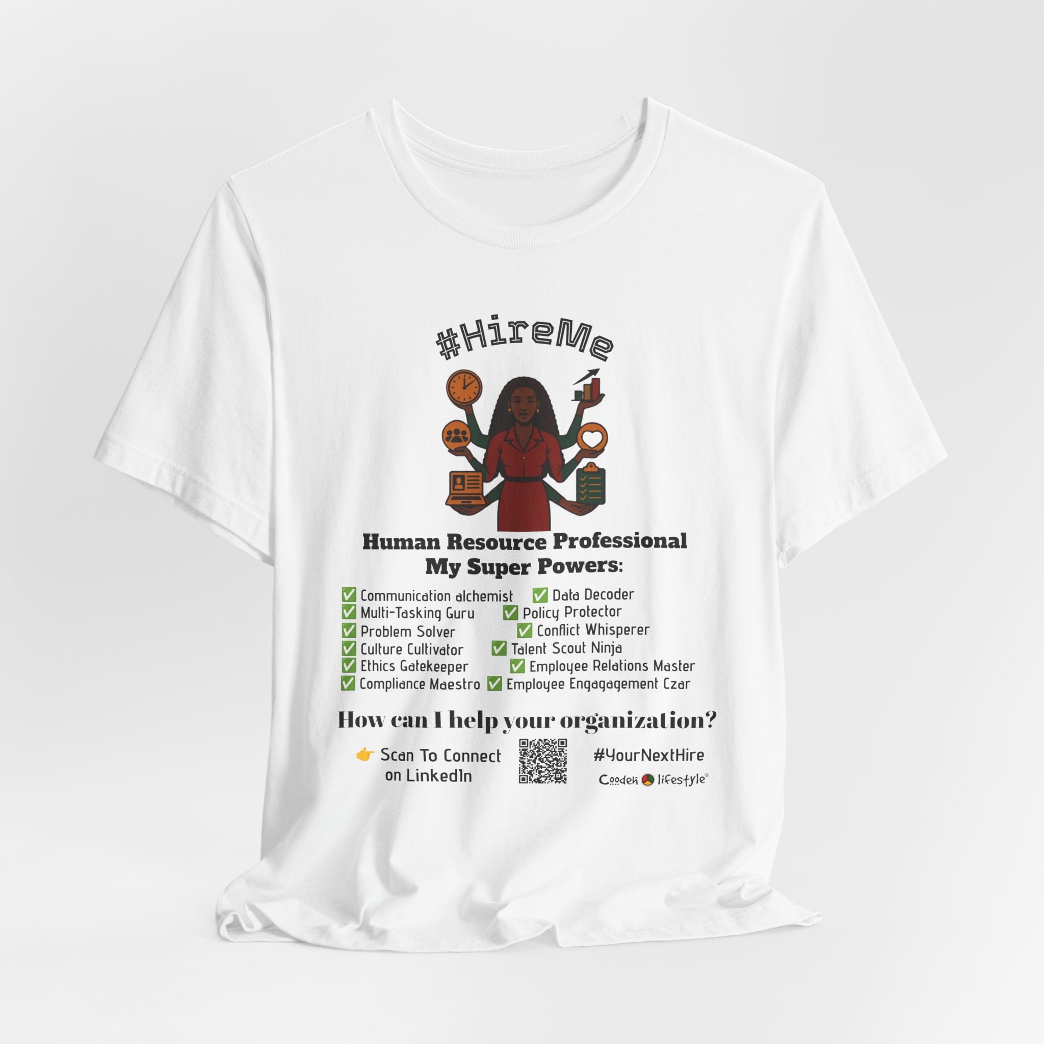 Short Sleeve Conversation Tee (#HireMe)