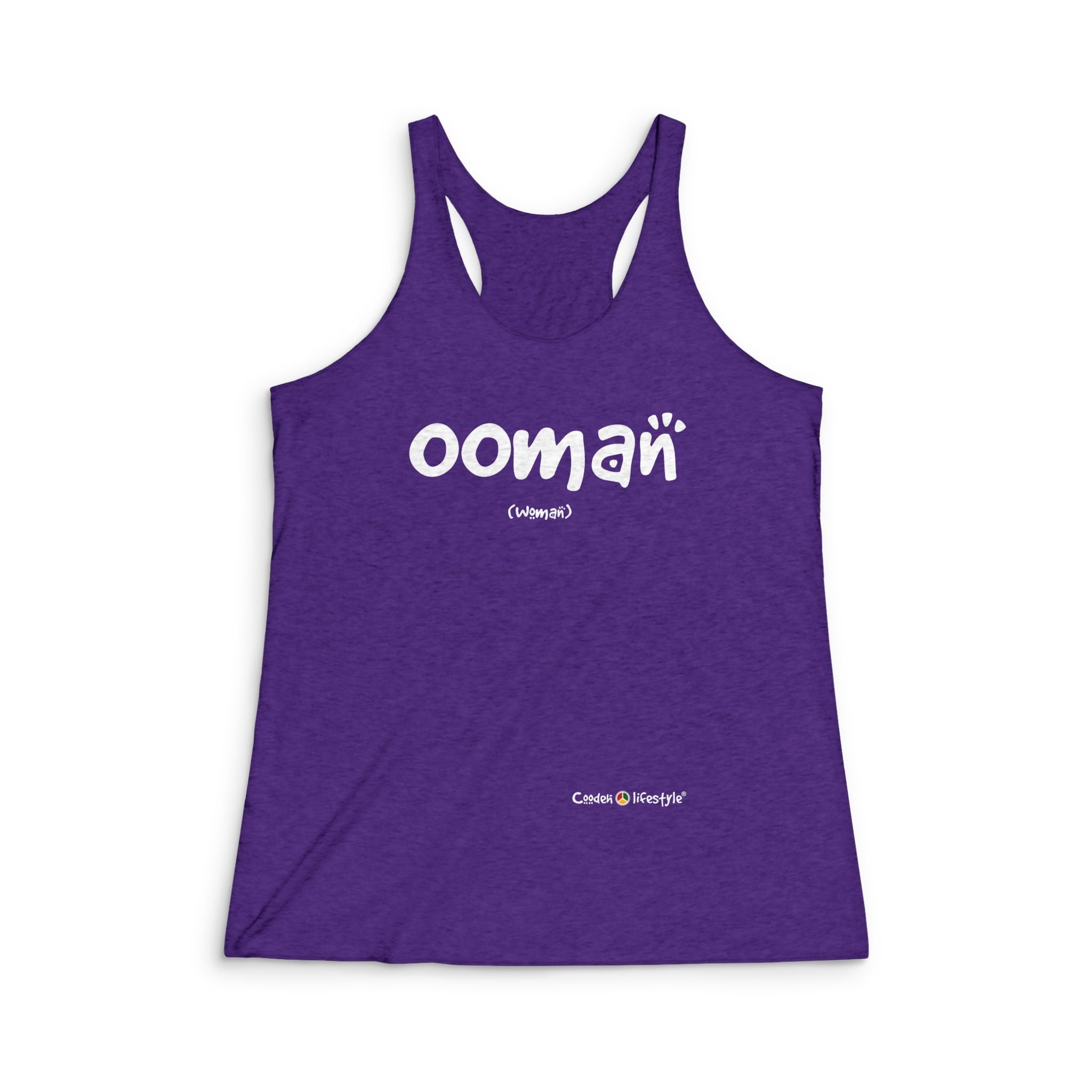 Women's Tri-Blend Racerback Tank (Ooman)