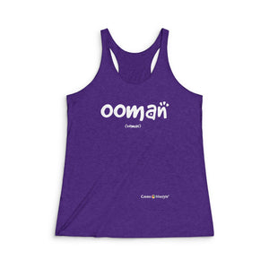 Women's Tri-Blend Racerback Tank (Ooman)