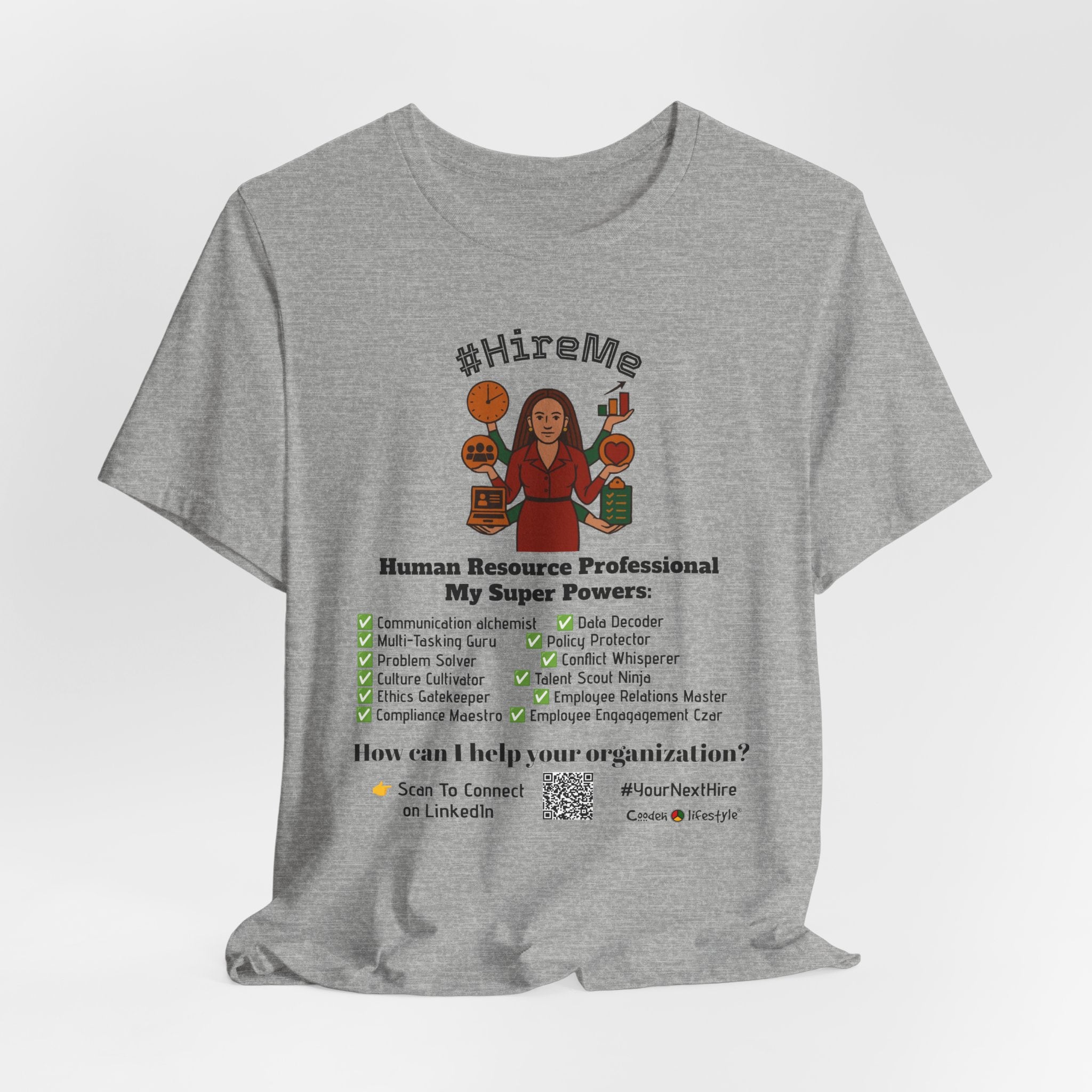 Short Sleeve Conversation Tee (#HireMe-W)